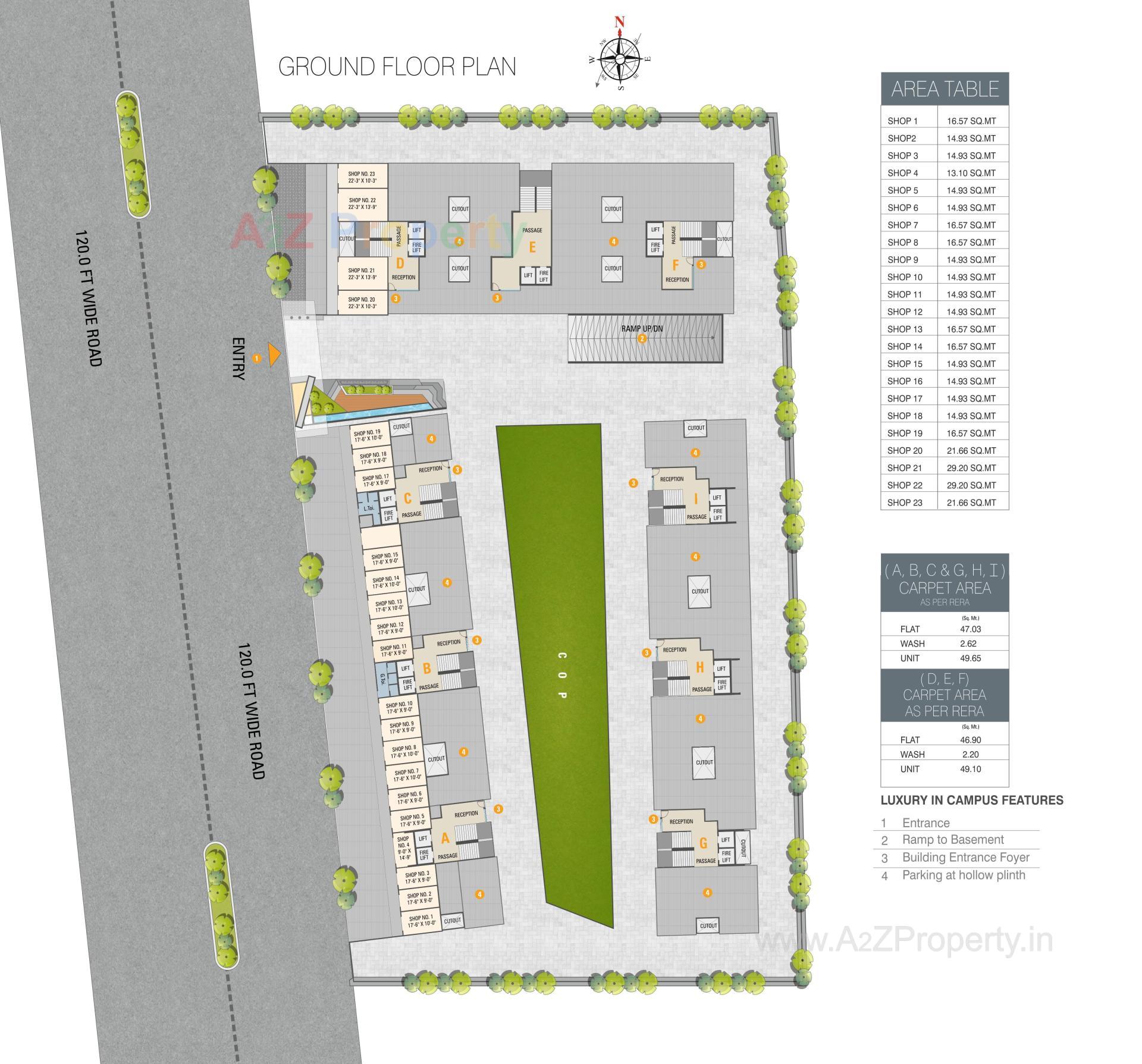 Layout of real estate project Swagat Homes located at Vadod, Surat, Gujarat