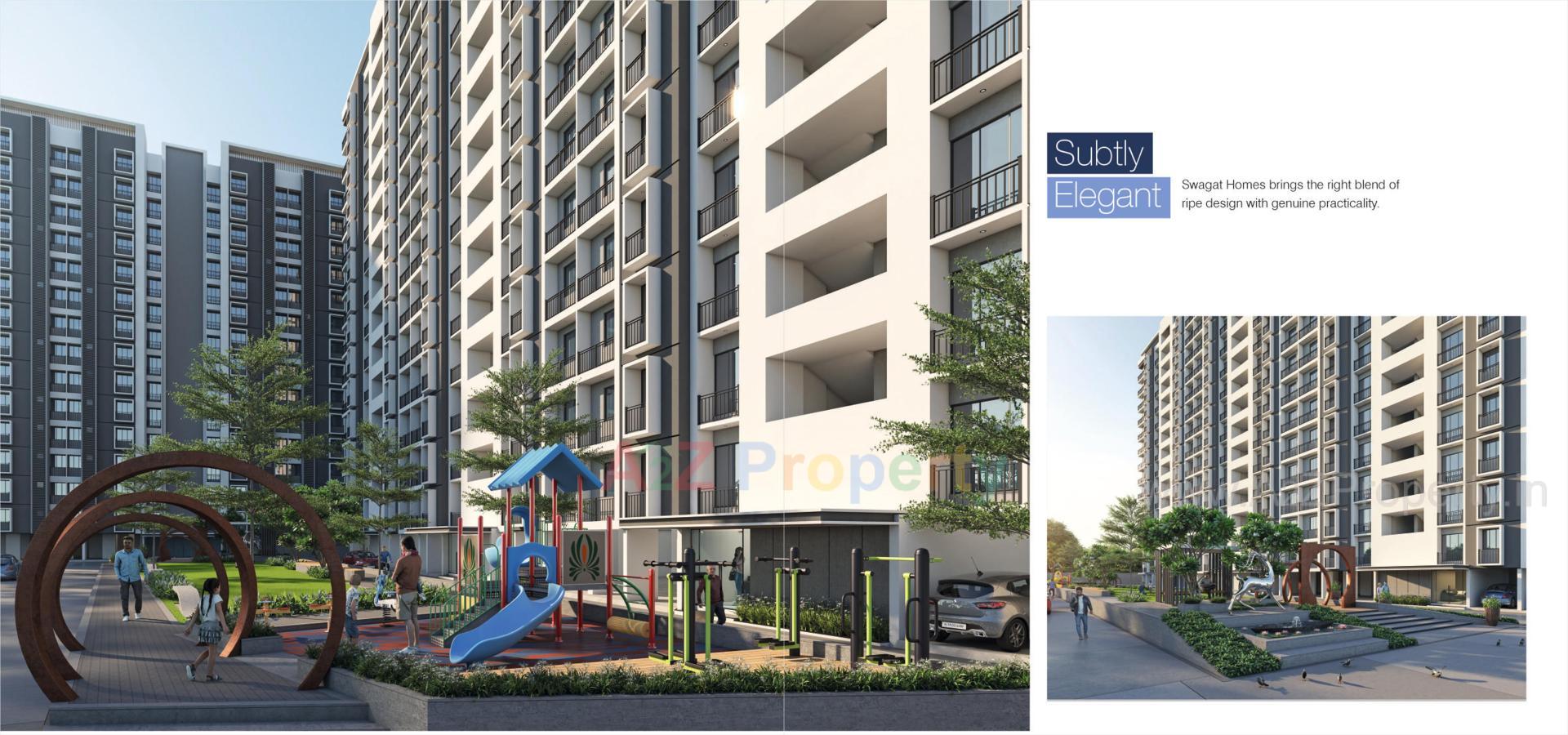 3D Elevation of real estate project Swagat Homes located at Vadod, Surat, Gujarat