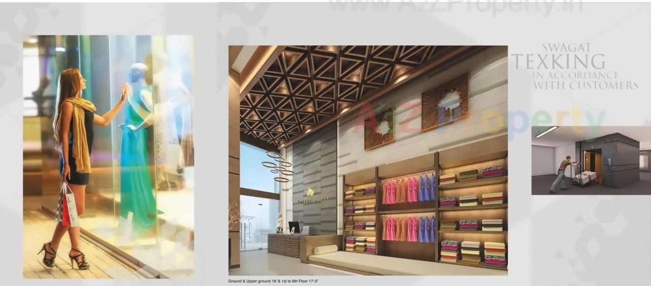 3D Elevation of real estate project Swagat Texking located at Surat, Surat, Gujarat