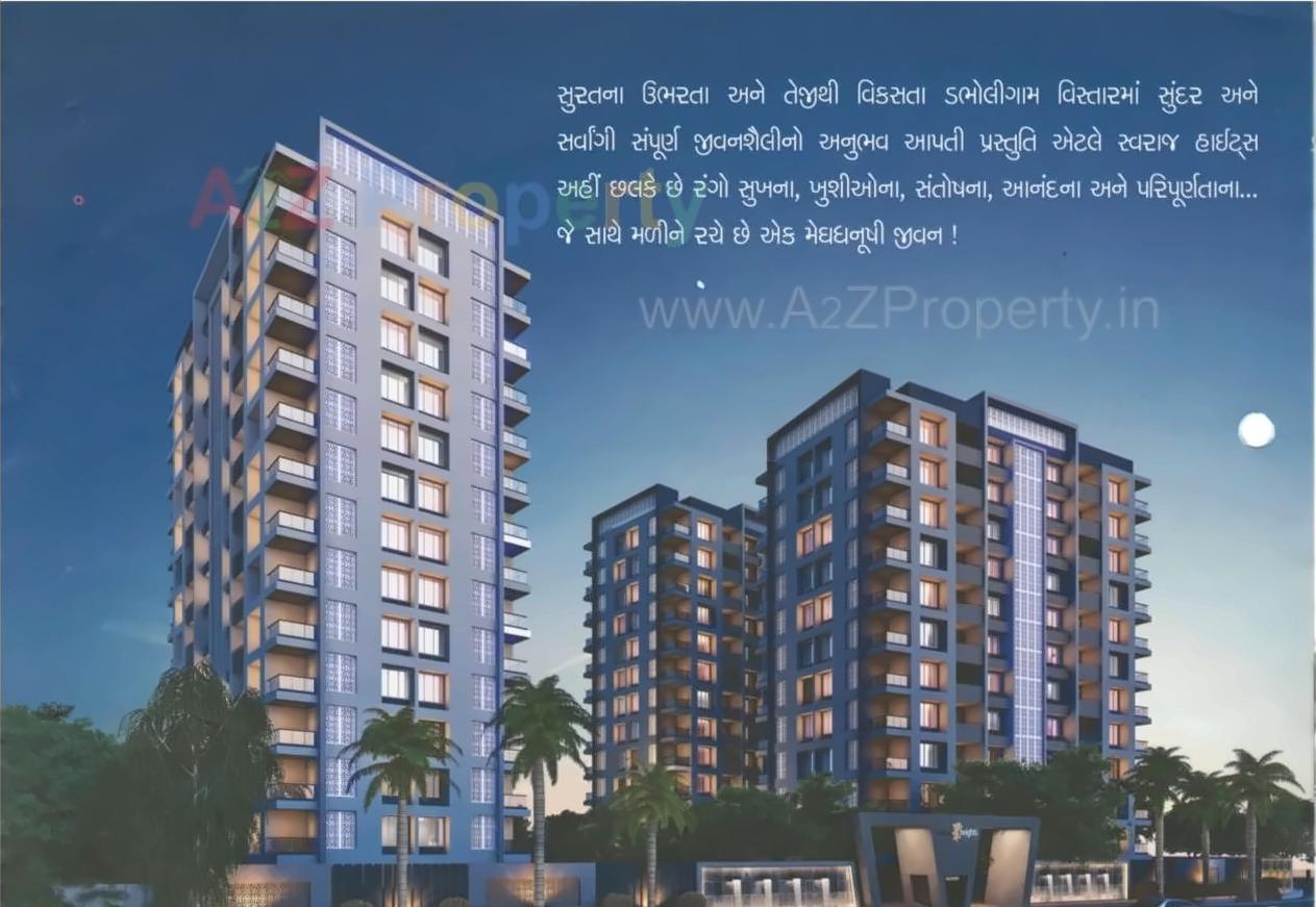 3D Elevation of real estate project Swaraj Heights located at Dabholi, Surat, Gujarat