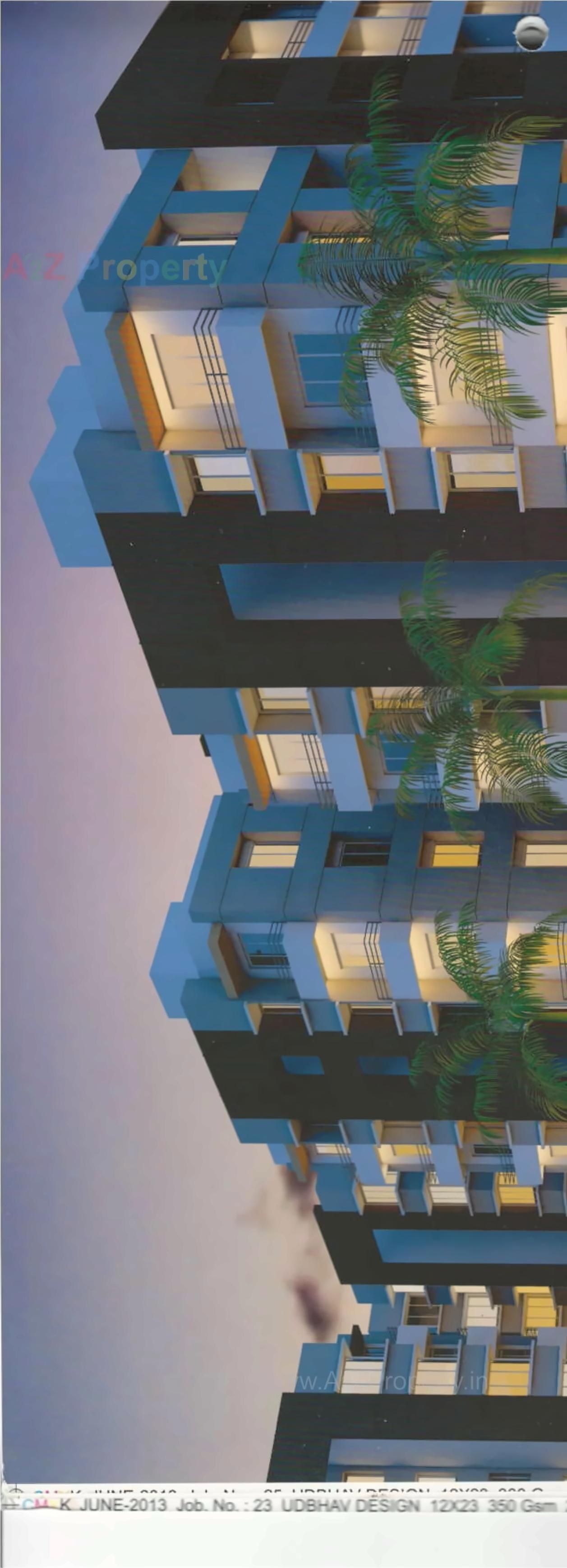 3D Elevation of real estate project Swastik Residency located at Pardi, Surat, Gujarat