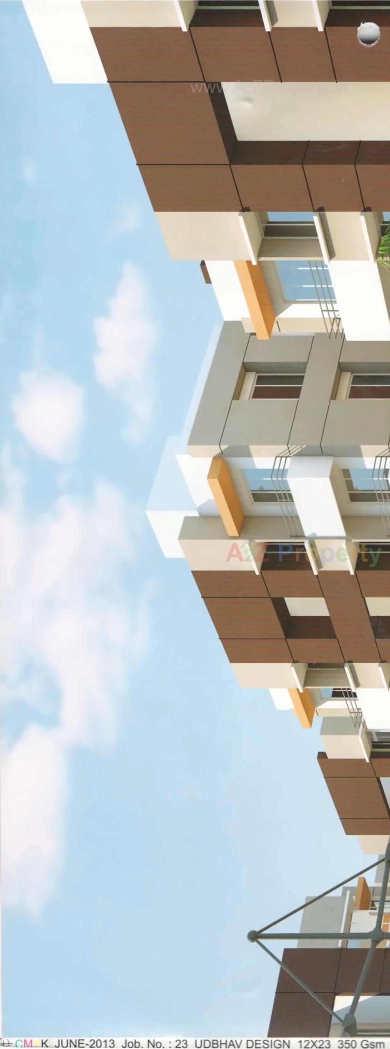 3D Elevation of real estate project Swastik Residency located at Pardi, Surat, Gujarat