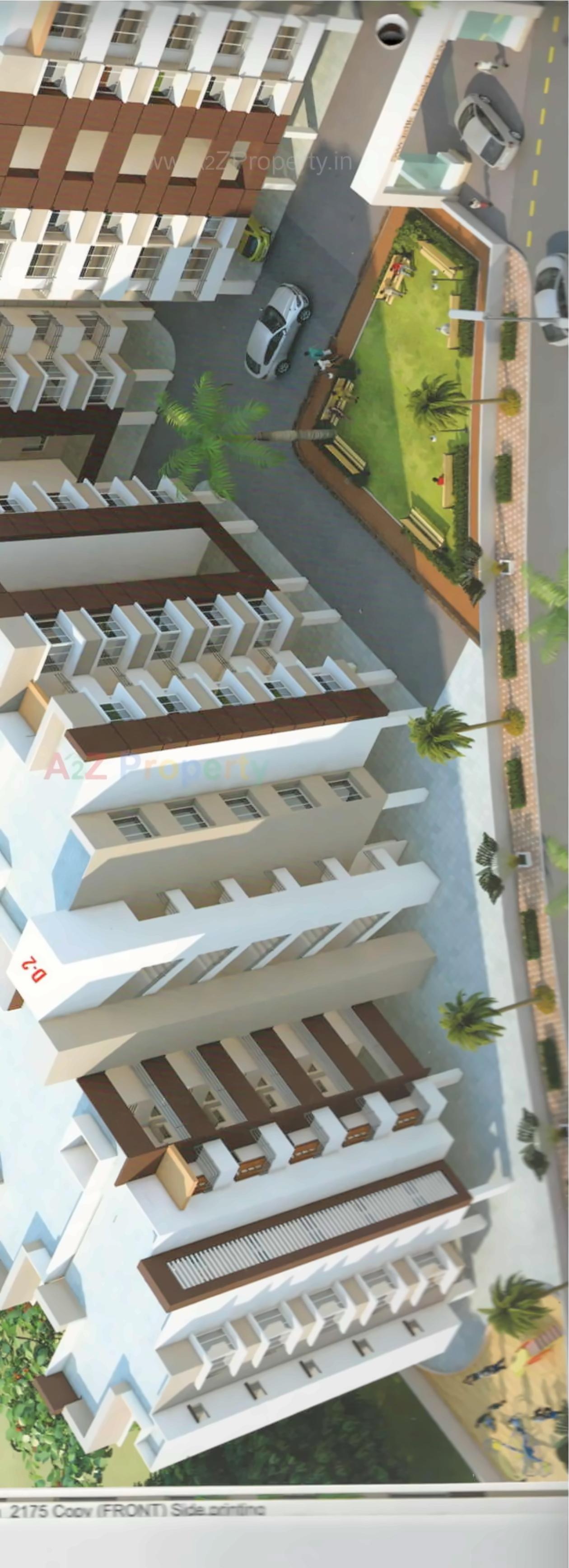 3D Elevation of real estate project Swastik Residency located at Pardi, Surat, Gujarat