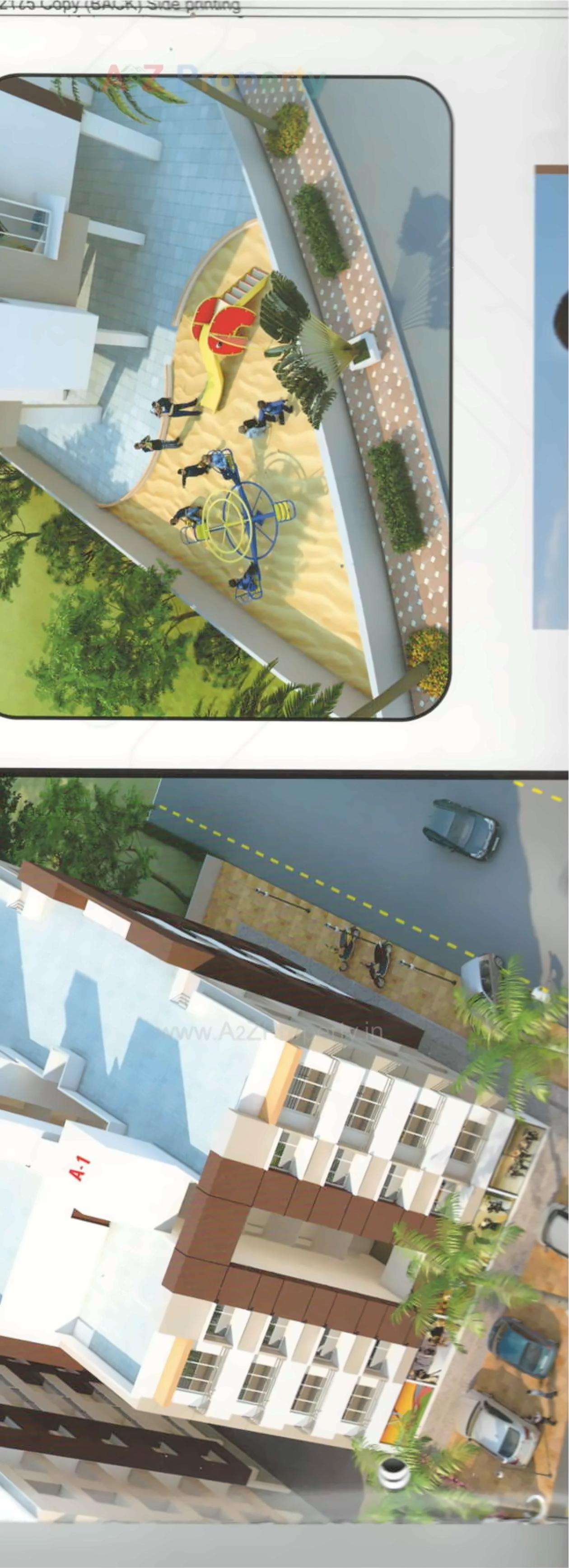 3D Elevation of real estate project Swastik Residency located at Pardi, Surat, Gujarat