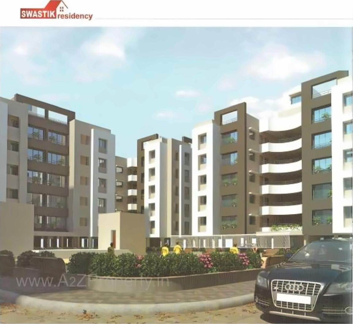 3D Elevation of real estate project Swastik Residency located at Dindoli, Surat, Gujarat