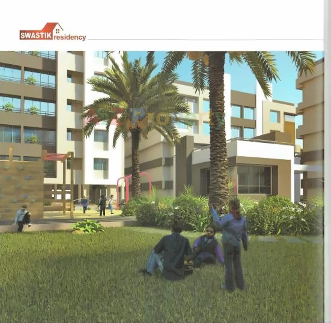 3D Elevation of real estate project Swastik Residency located at Dindoli, Surat, Gujarat