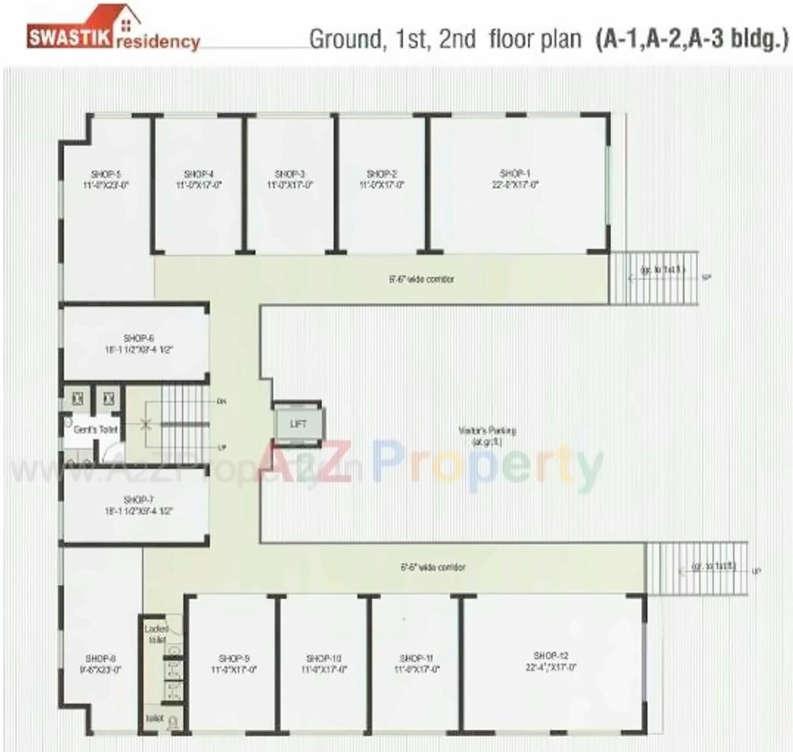 Layout of real estate project Swastik Residency located at Dindoli, Surat, Gujarat