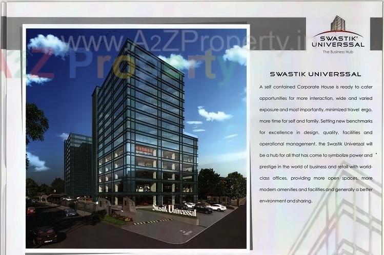 3D Elevation of real estate project Swastik Universal located at Rundh, Surat, Gujarat