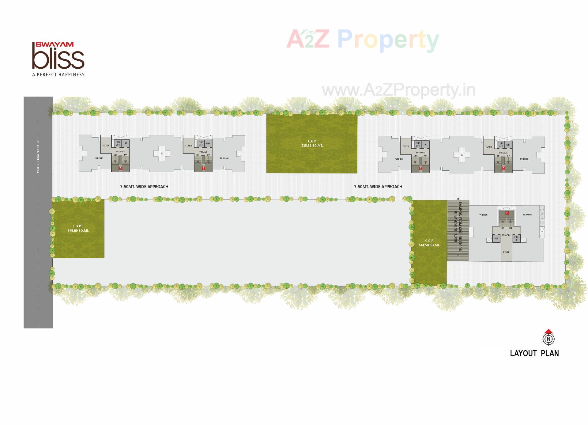 Layout of real estate project Swayam Bliss located at Jahangirpura, Surat, Gujarat