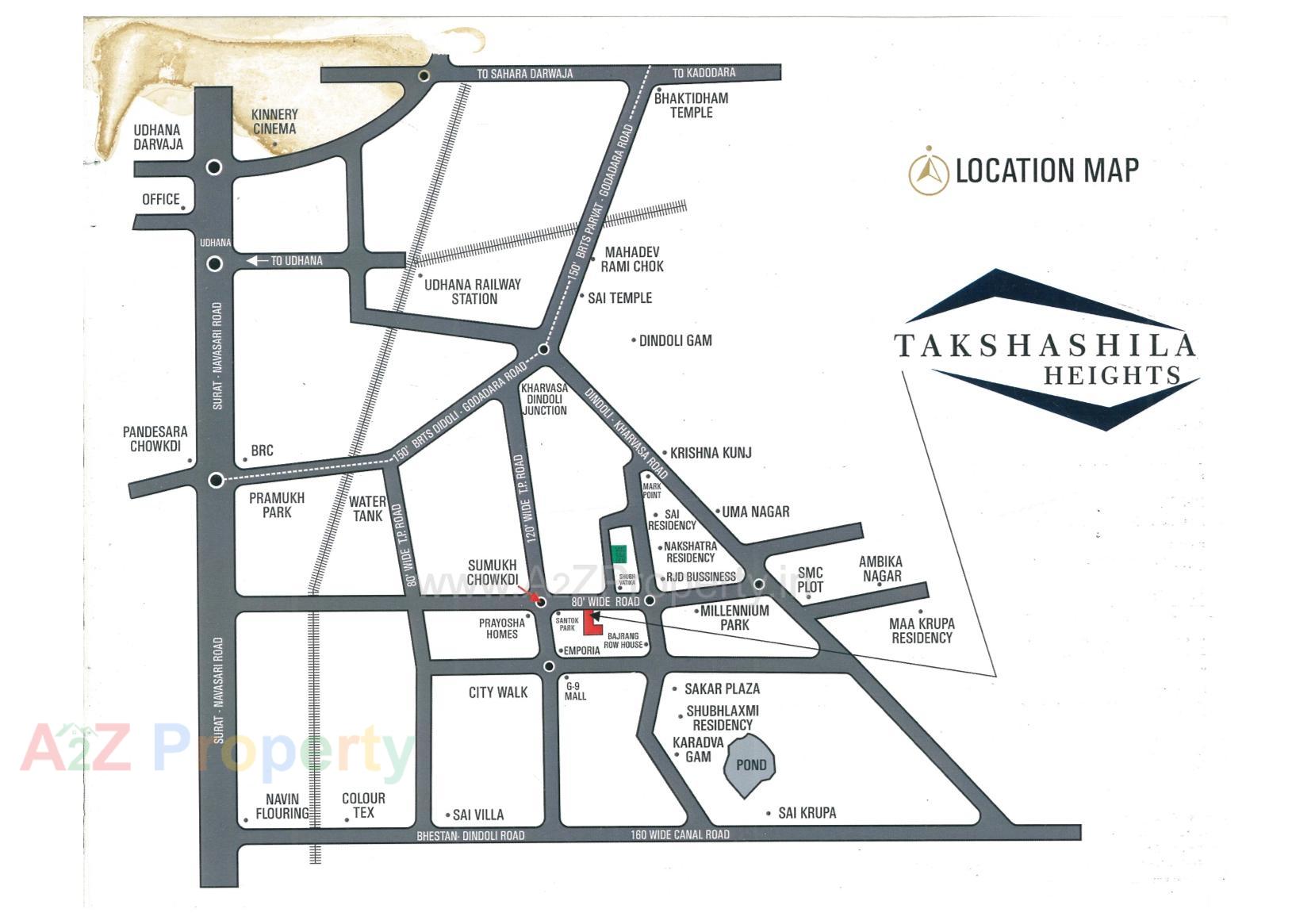  of real estate project Takshashila Heights       A+b located at Surat, Surat, Gujarat
