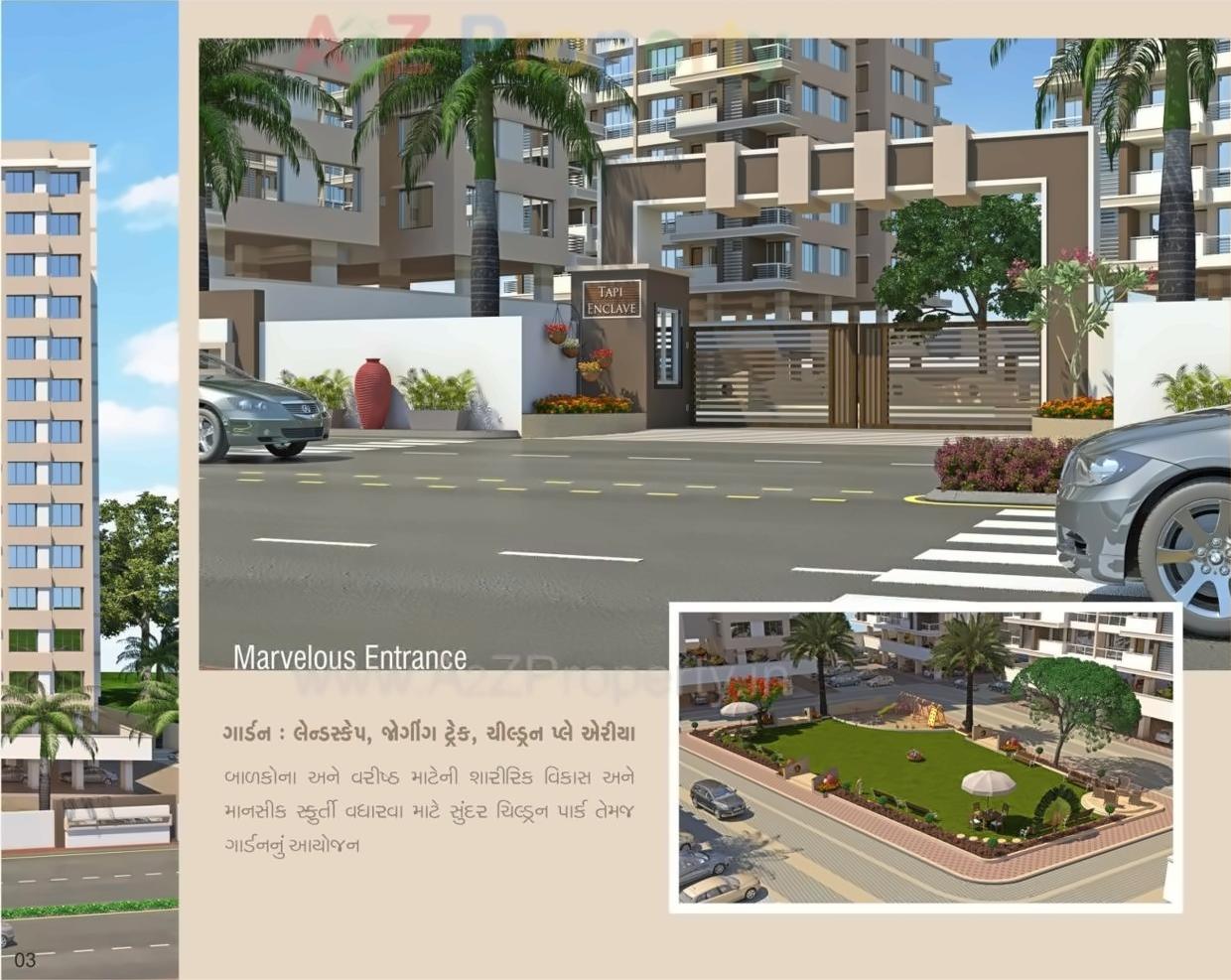 3D Elevation of real estate project Tapi Enclave located at Surat, Surat, Gujarat