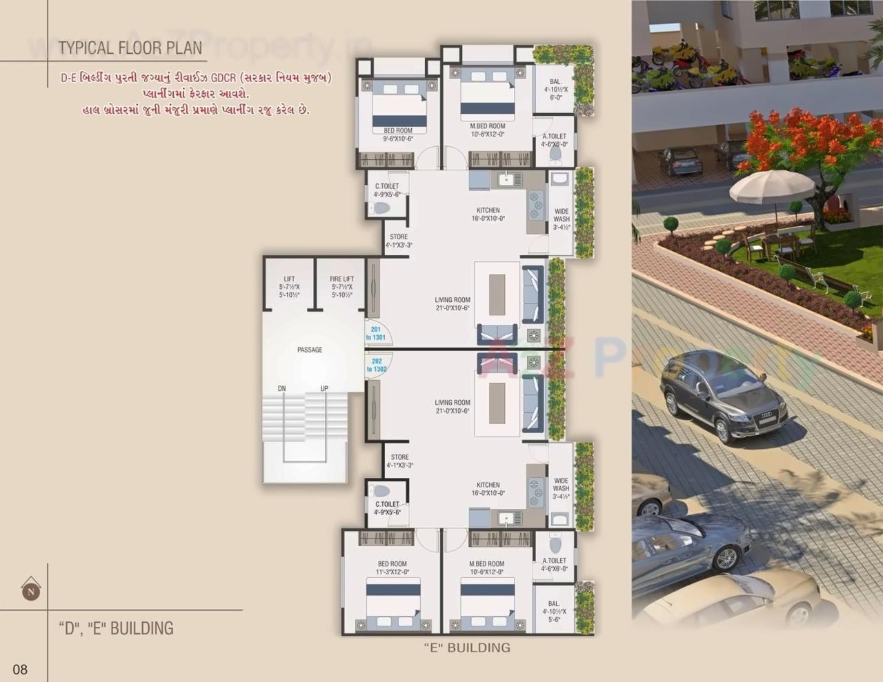 Layout of real estate project Tapi Enclave located at Surat, Surat, Gujarat