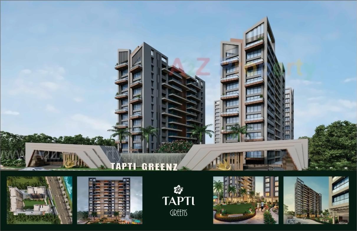 3D Elevation of real estate project Tapti Greenz located at Varachha, Surat, Gujarat