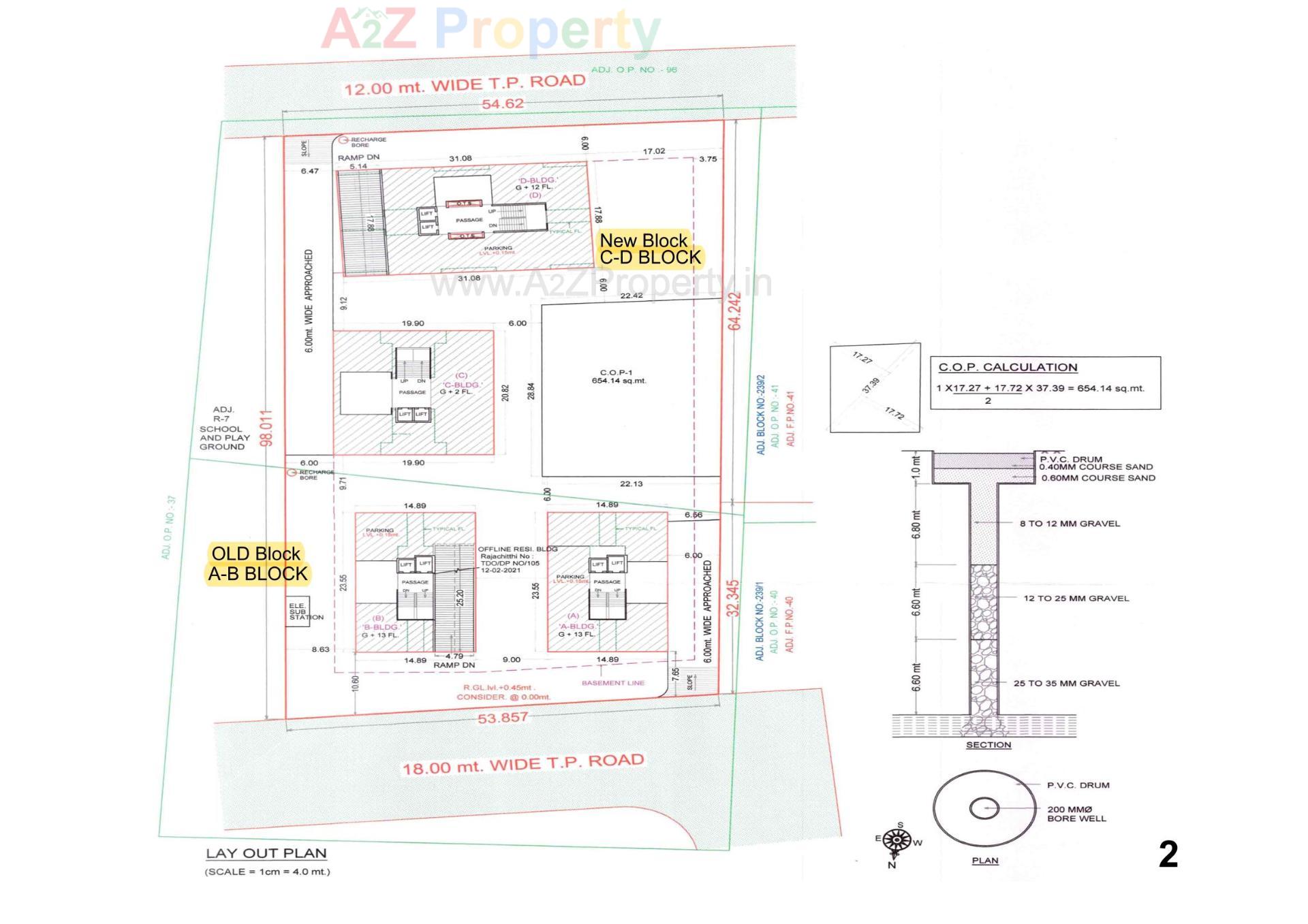 Layout of real estate project The Address located at Vesu, Surat, Gujarat
