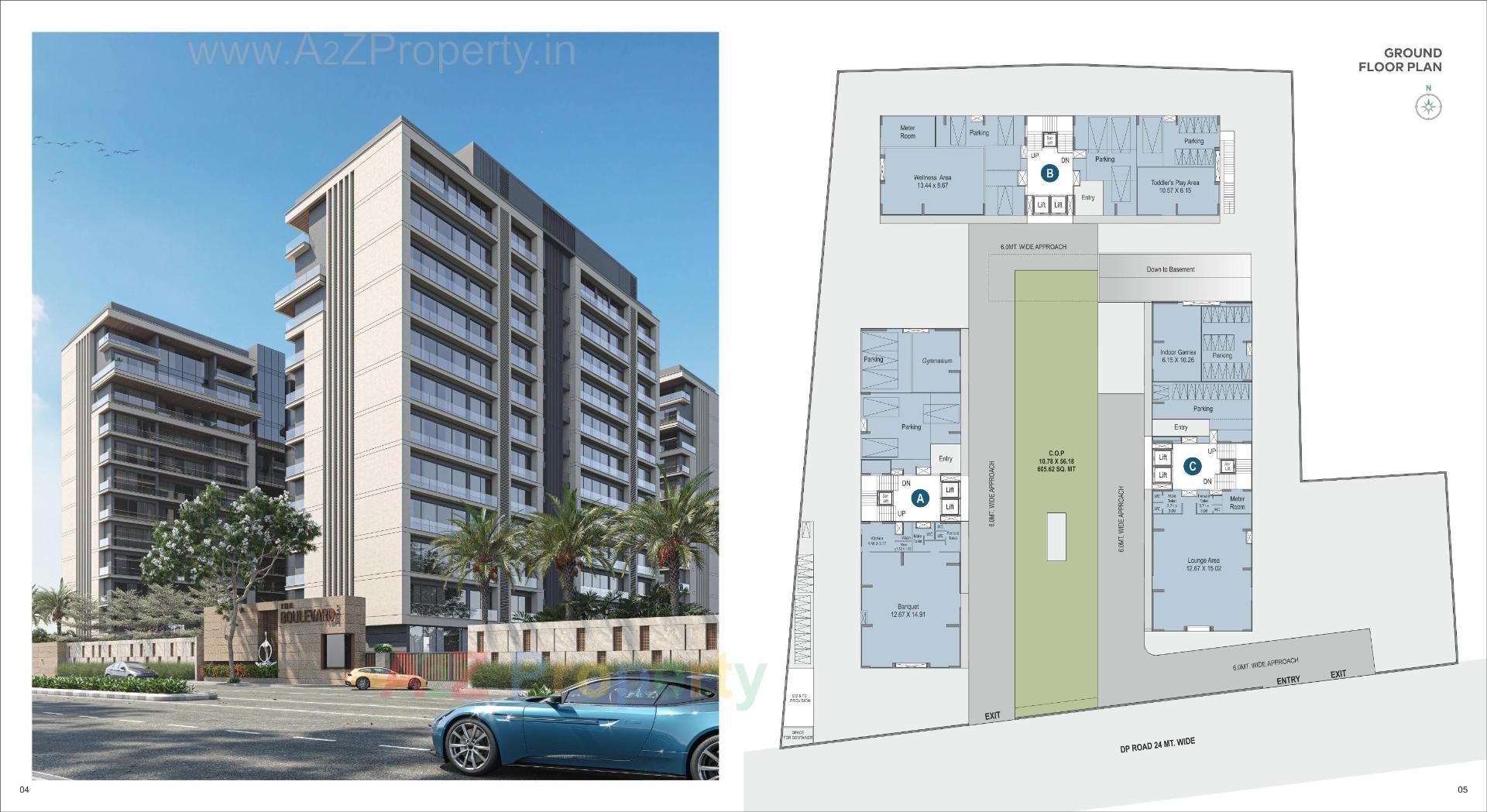 Layout of real estate project The Boulevard Homes located at Dumas, Surat, Gujarat