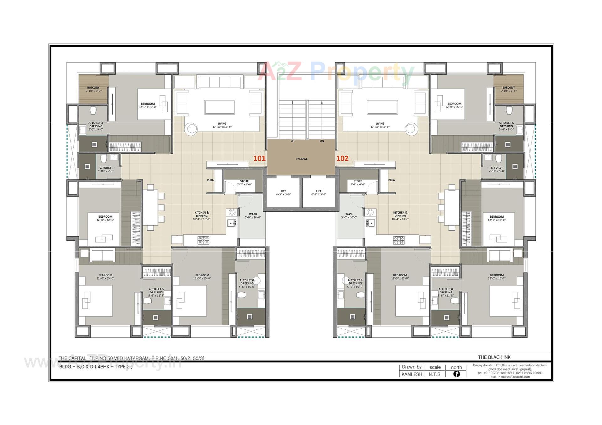 Layout of real estate project The Capital located at Ved, Surat, Gujarat