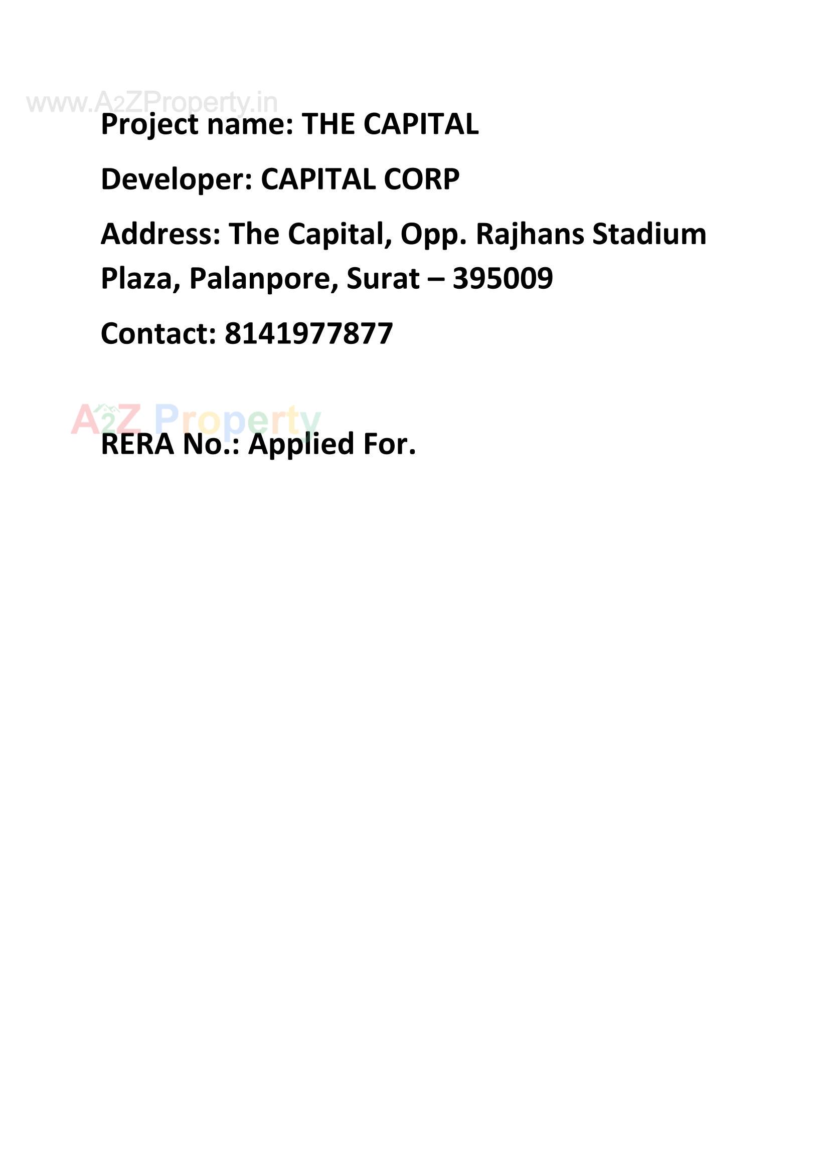  of real estate project The Capital located at Palanpor, Surat, Gujarat
