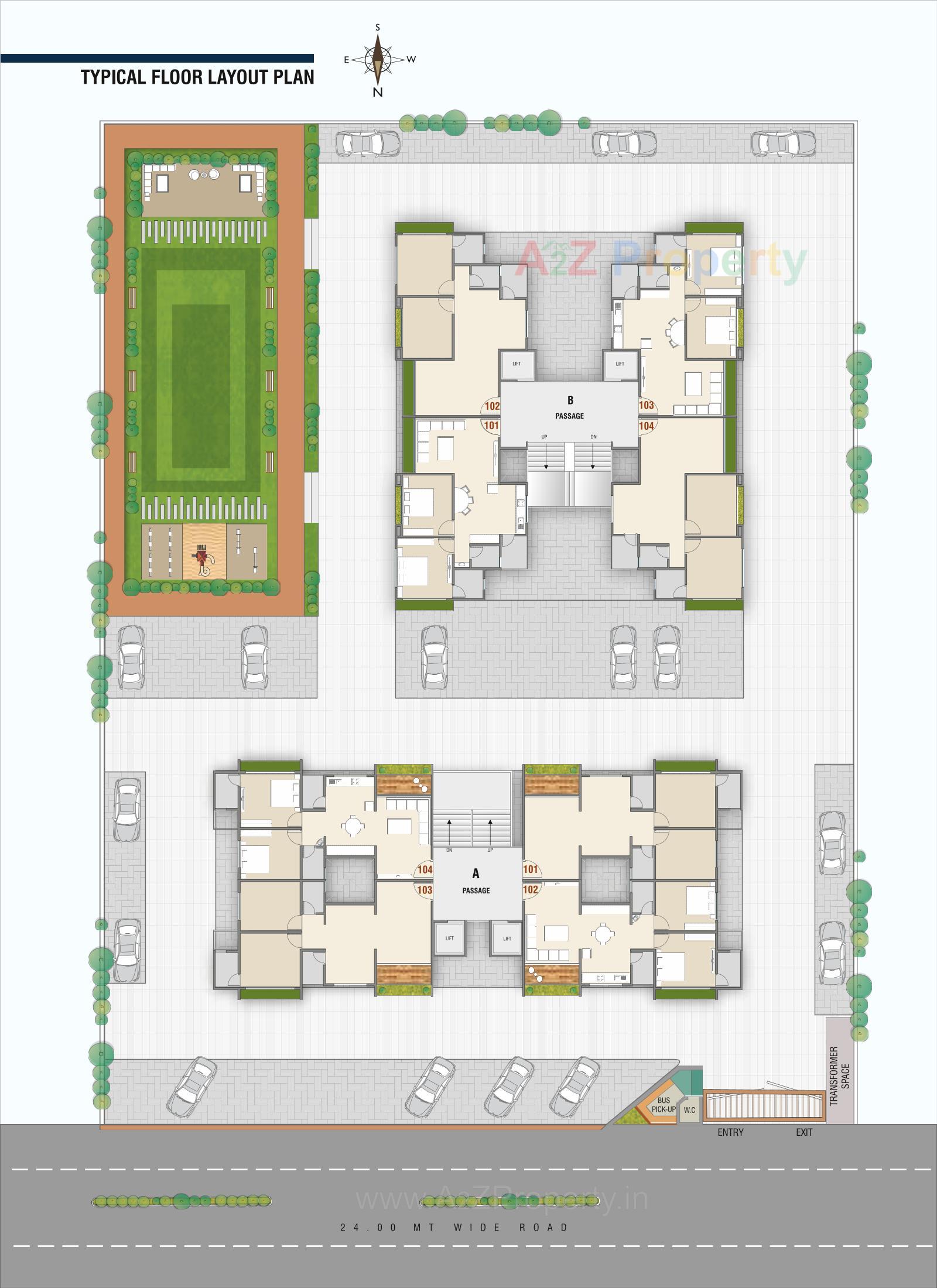 Layout of real estate project The Capital located at Palanpor, Surat, Gujarat