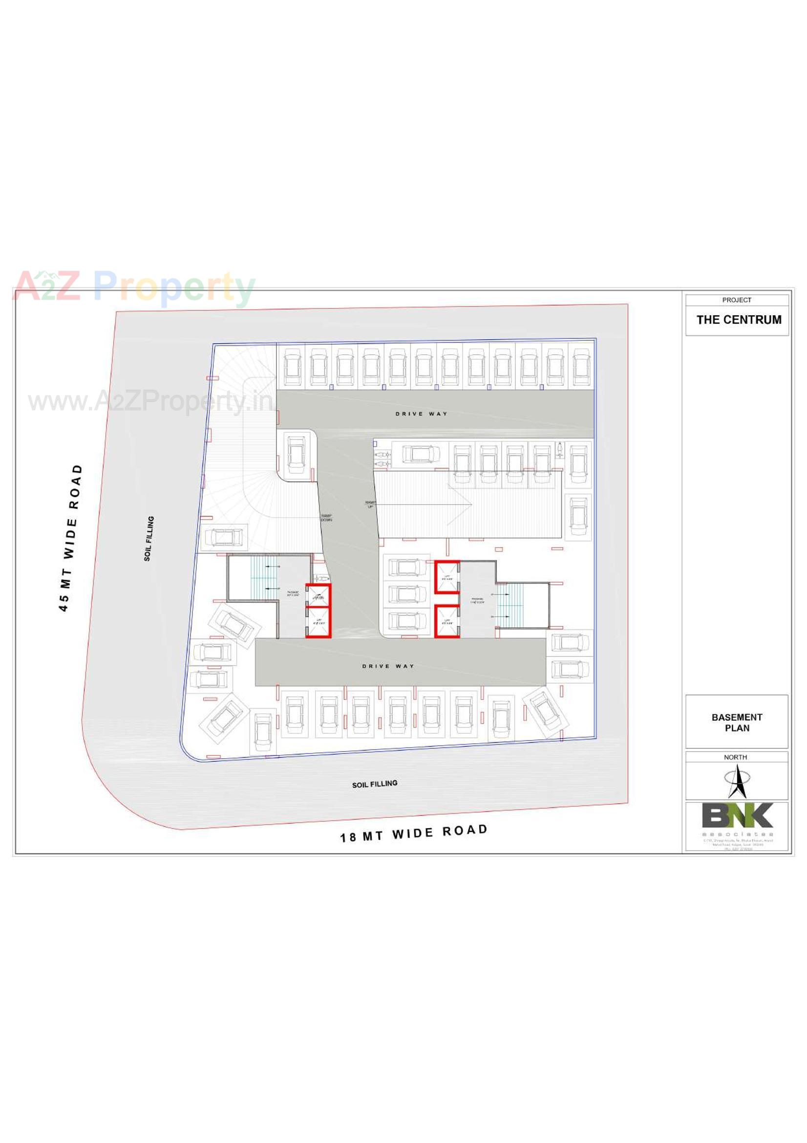 Layout of real estate project The Centrum located at Jahangirabad, Surat, Gujarat