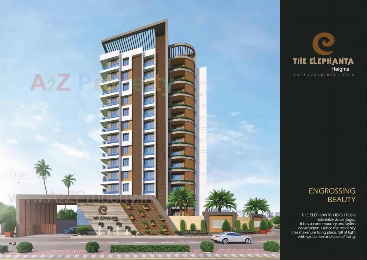 3D Elevation of real estate project The Elephanta Heights located at Dabholi, Surat, Gujarat