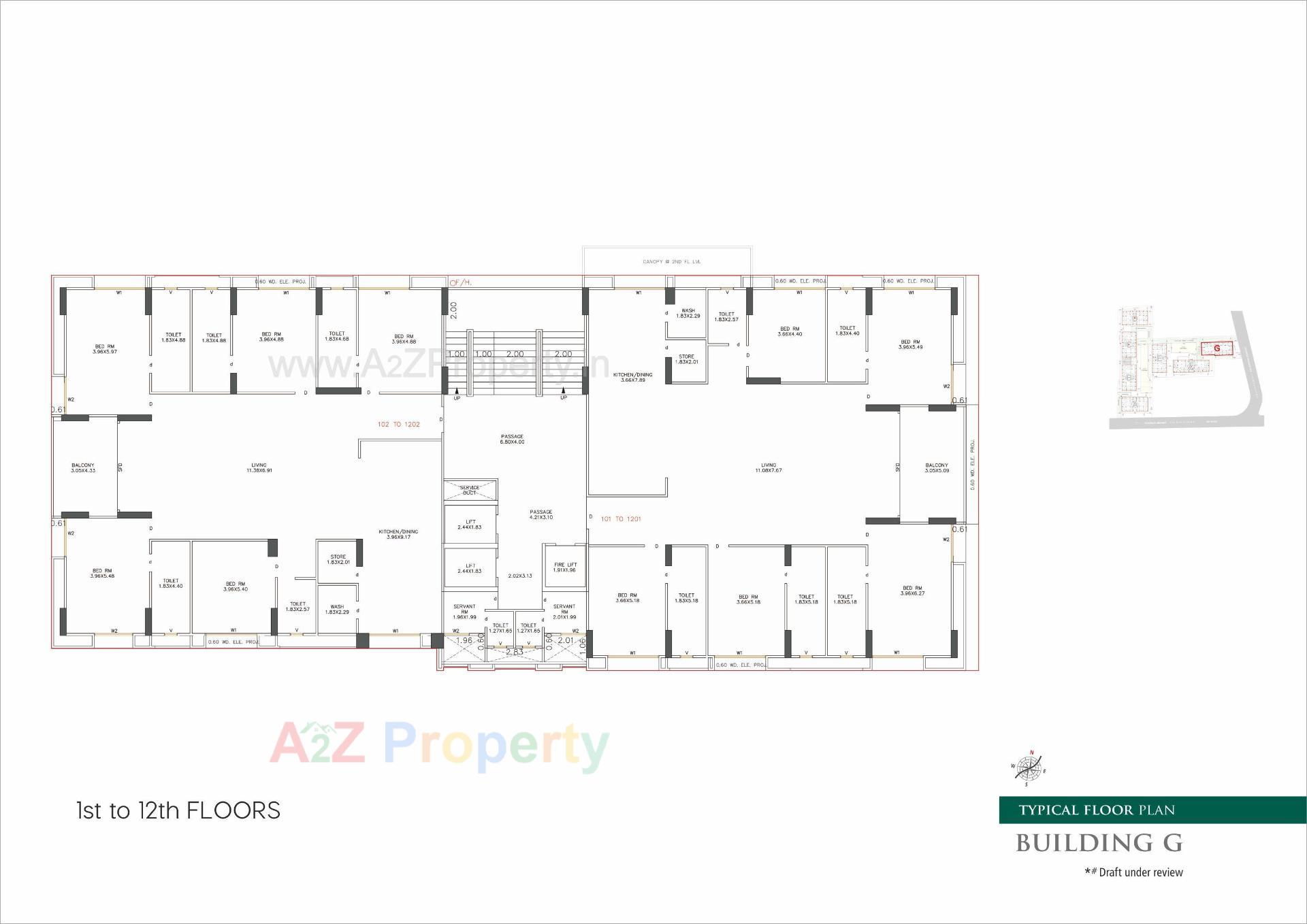 Layout of real estate project The Emerald located at Vesu, Surat, Gujarat