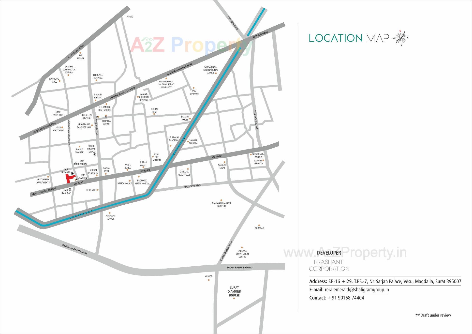  of real estate project The Emerald located at Vesu, Surat, Gujarat