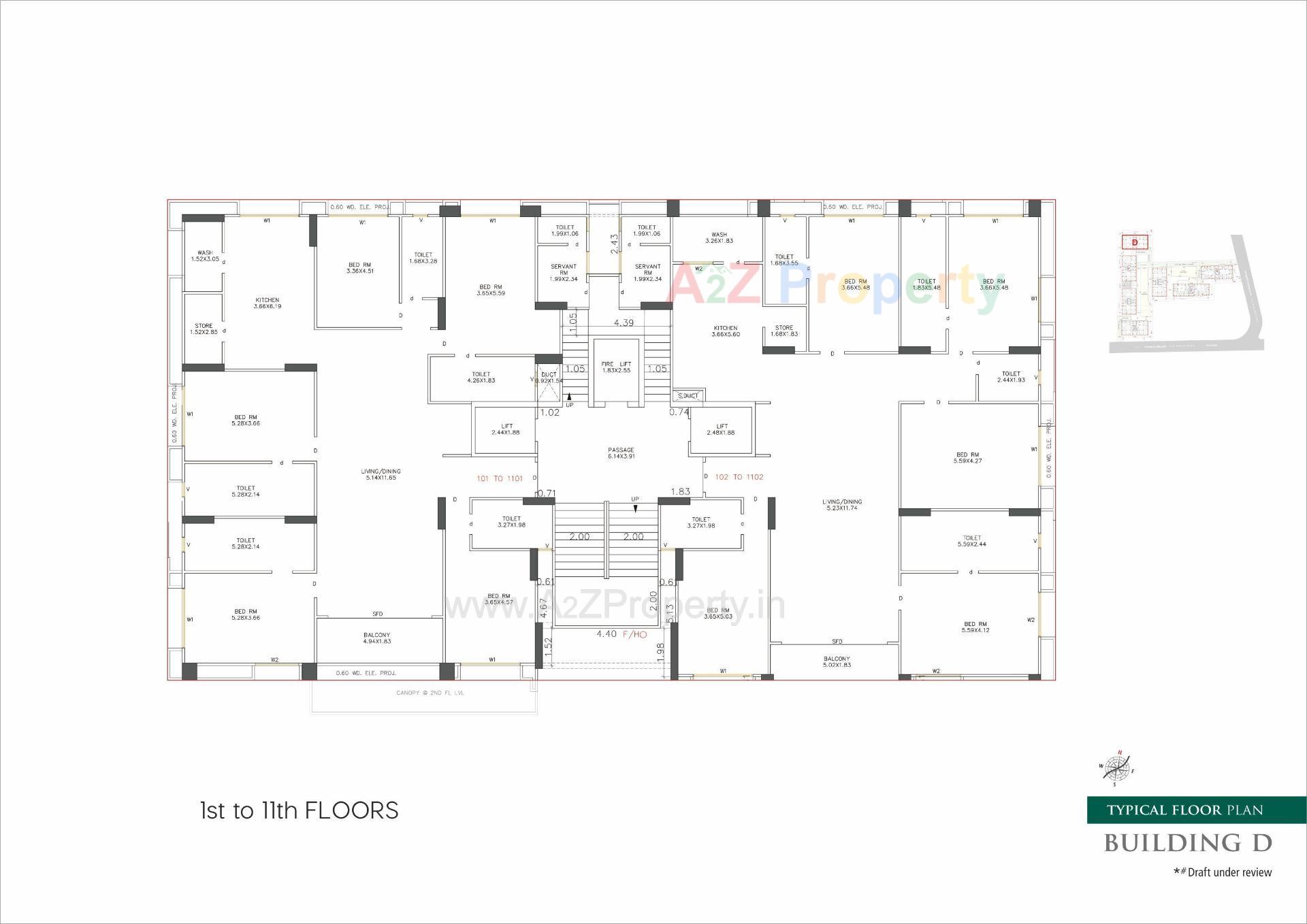 Layout of real estate project The Emerald located at Vesu, Surat, Gujarat