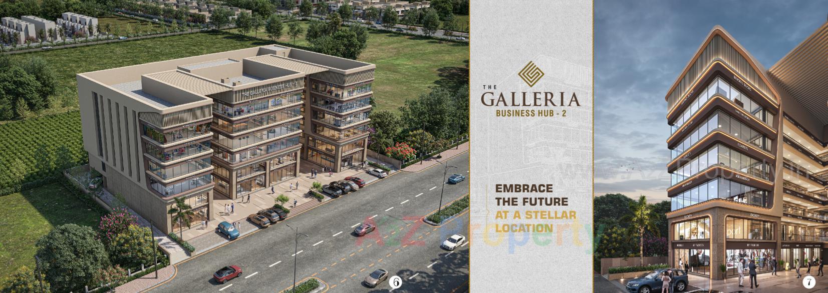 3D Elevation of real estate project The Galleria Business Hub located at Puna, Surat, Gujarat
