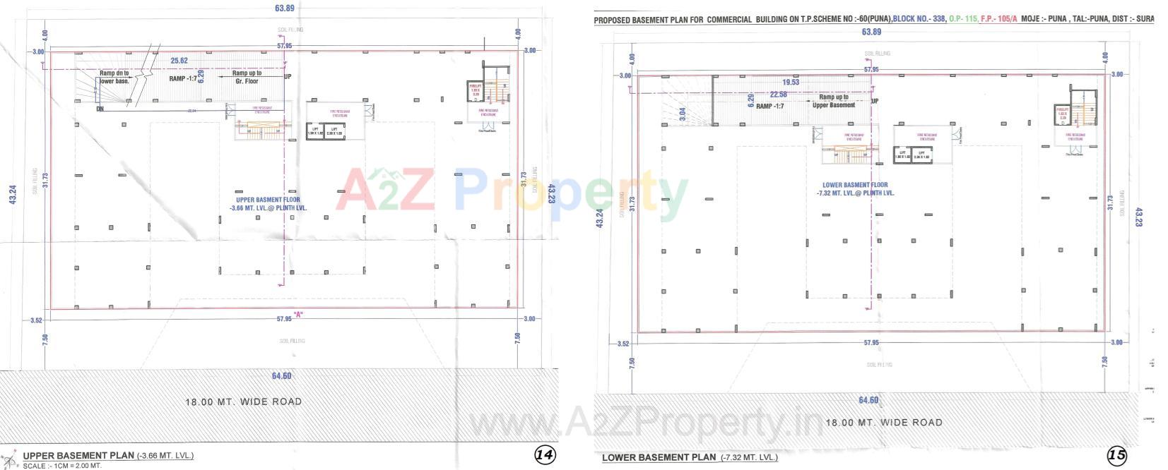 Layout of real estate project The Galleria Business Hub located at Puna, Surat, Gujarat