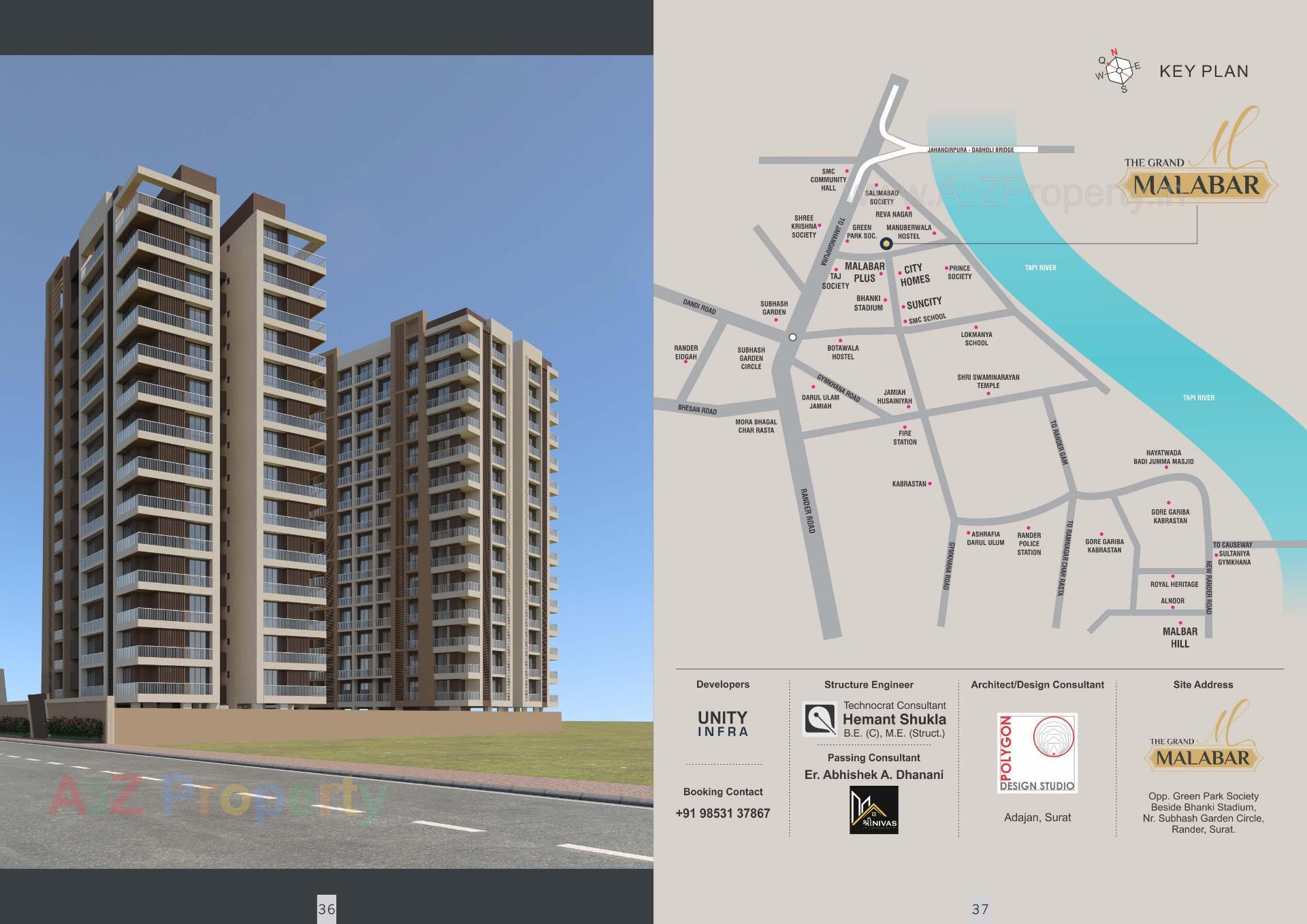  of real estate project The Grand Malabar located at Rander, Surat, Gujarat