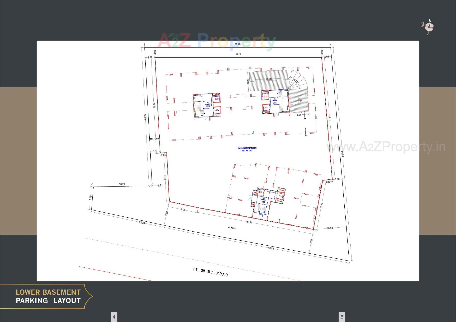 Layout of real estate project The Grand Malabar located at Rander, Surat, Gujarat