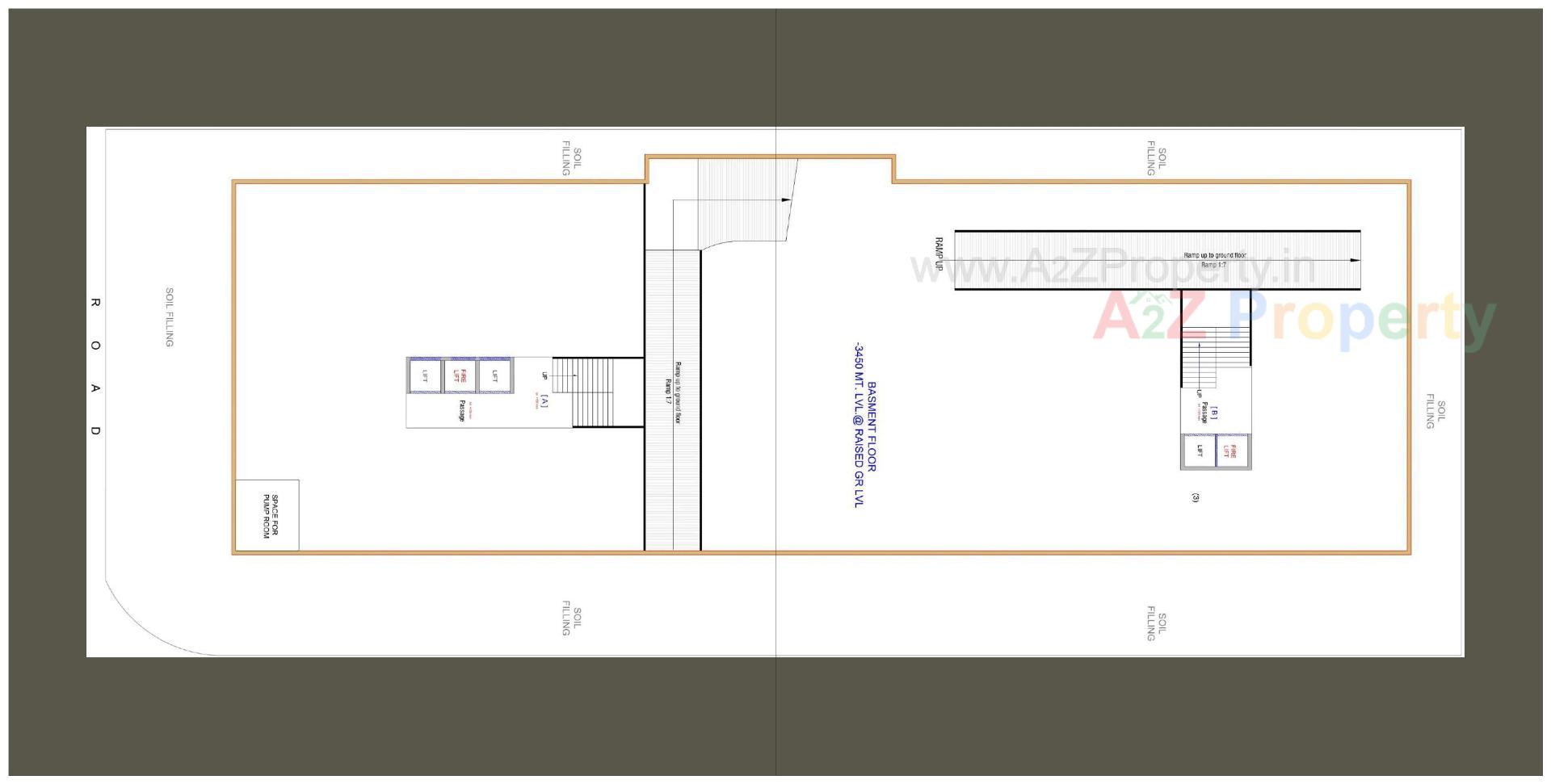 Layout of real estate project The Great Fourteen located at Sarthana, Surat, Gujarat
