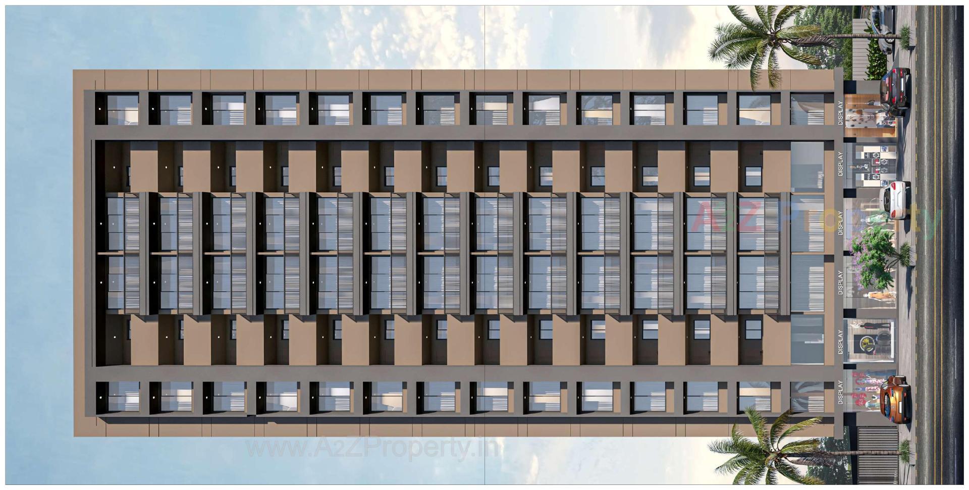 3D Elevation of real estate project The Great Fourteen located at Sarthana, Surat, Gujarat