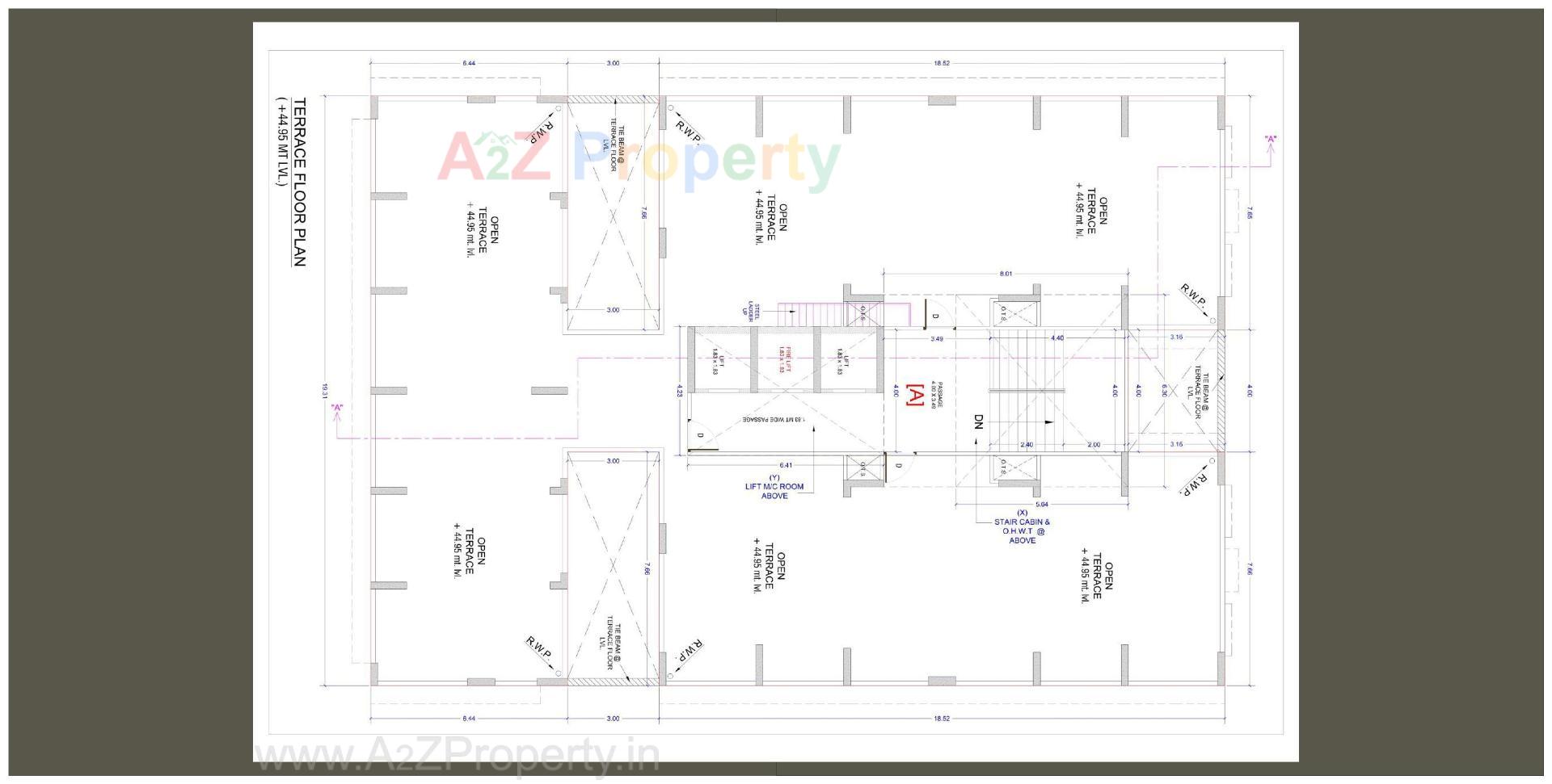 Layout of real estate project The Great Fourteen located at Sarthana, Surat, Gujarat