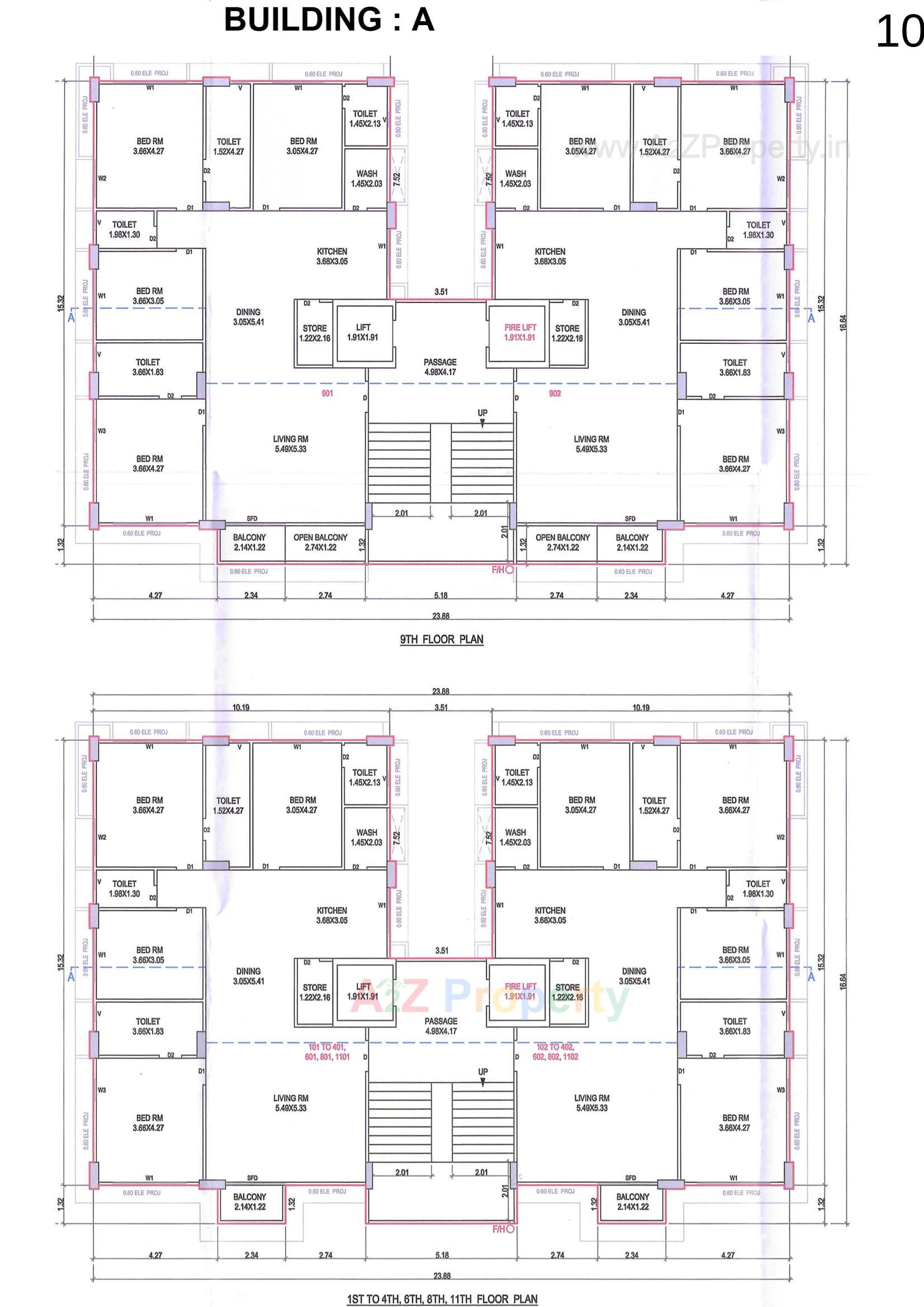 Layout of real estate project The Iconic located at Pal, Surat, Gujarat