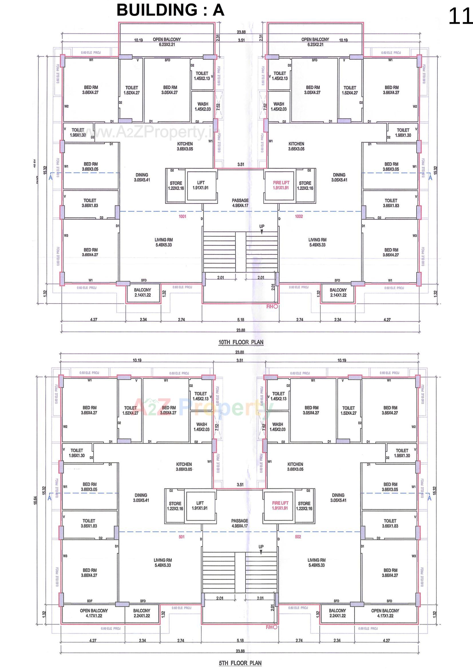 Layout of real estate project The Iconic located at Pal, Surat, Gujarat