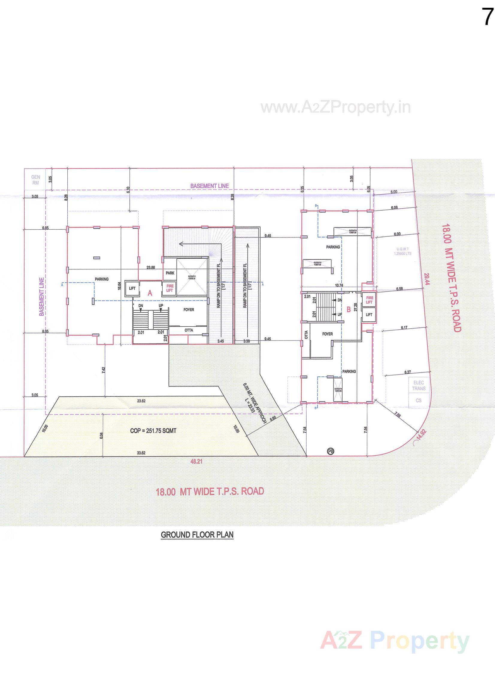 Layout of real estate project The Iconic located at Pal, Surat, Gujarat