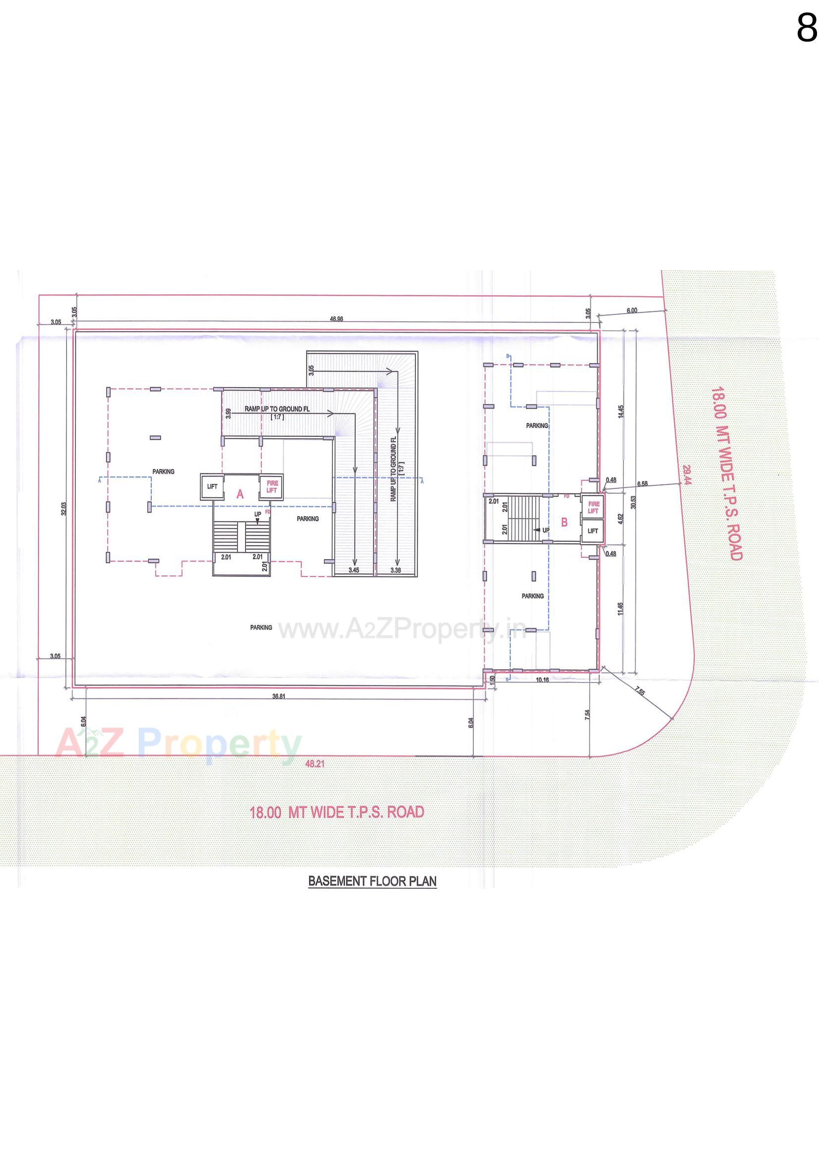 Layout of real estate project The Iconic located at Pal, Surat, Gujarat