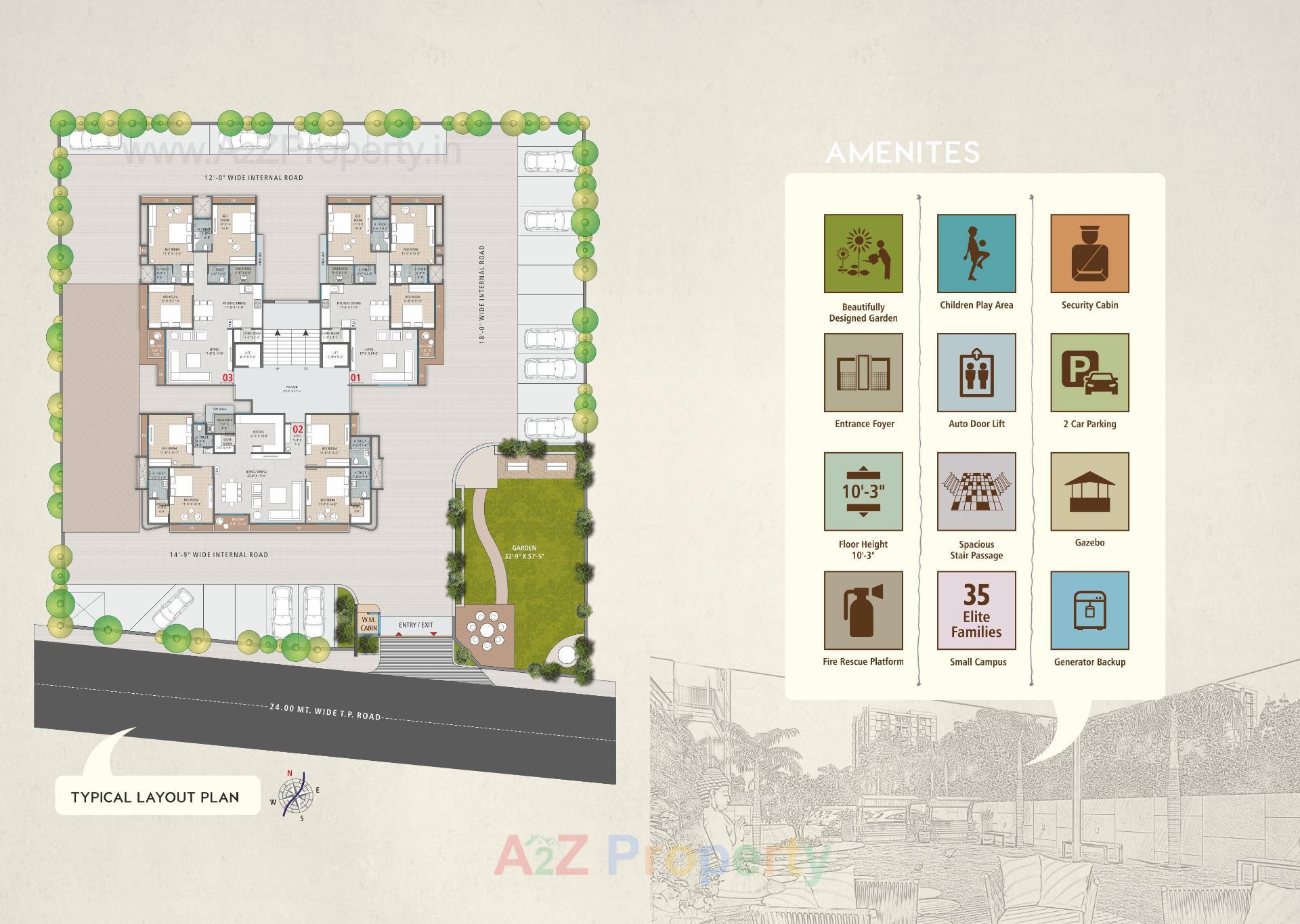 Layout of real estate project The Impression located at Pal, Surat, Gujarat