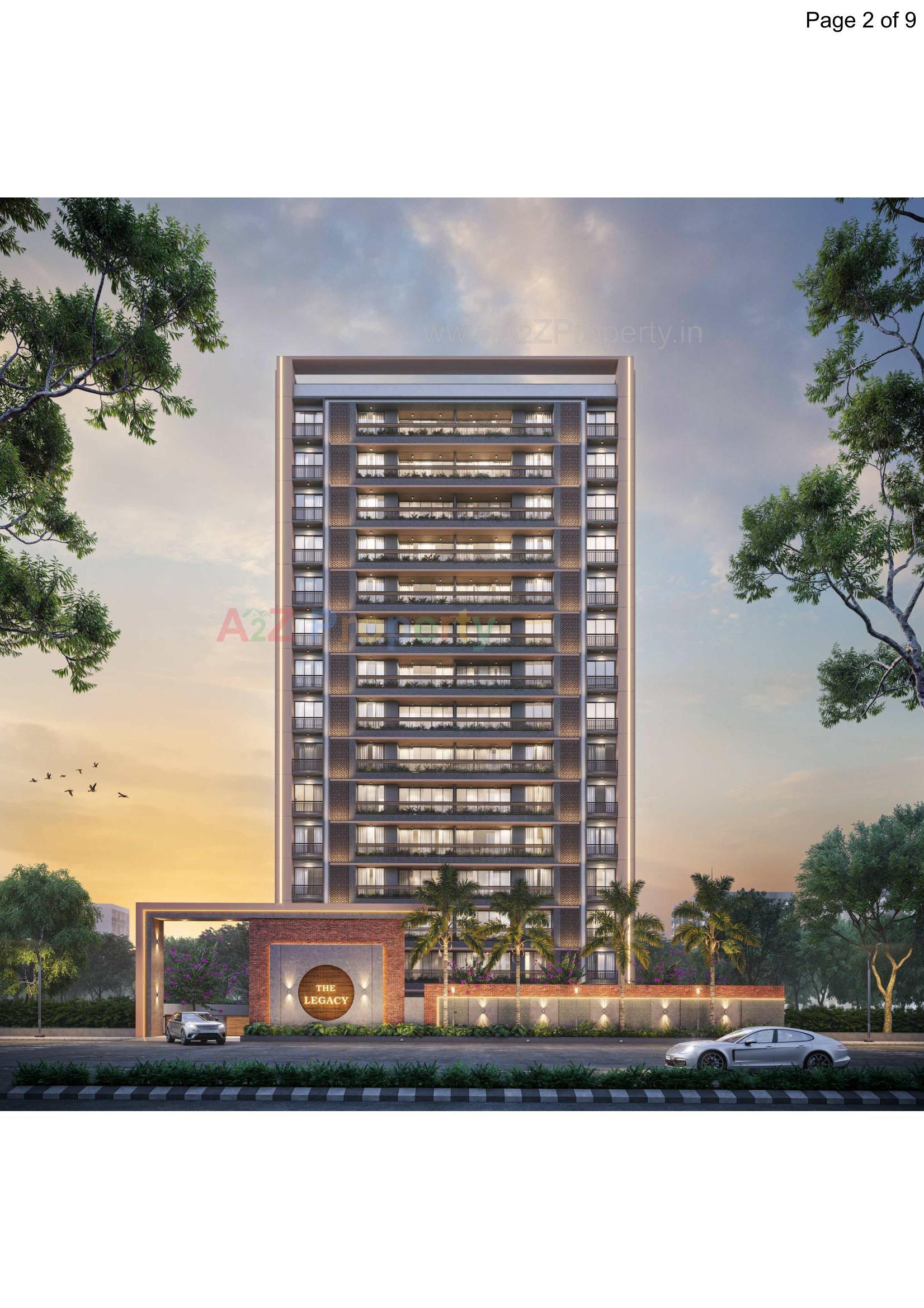 3D Elevation of real estate project The Legacy located at Jahangirabad, Surat, Gujarat