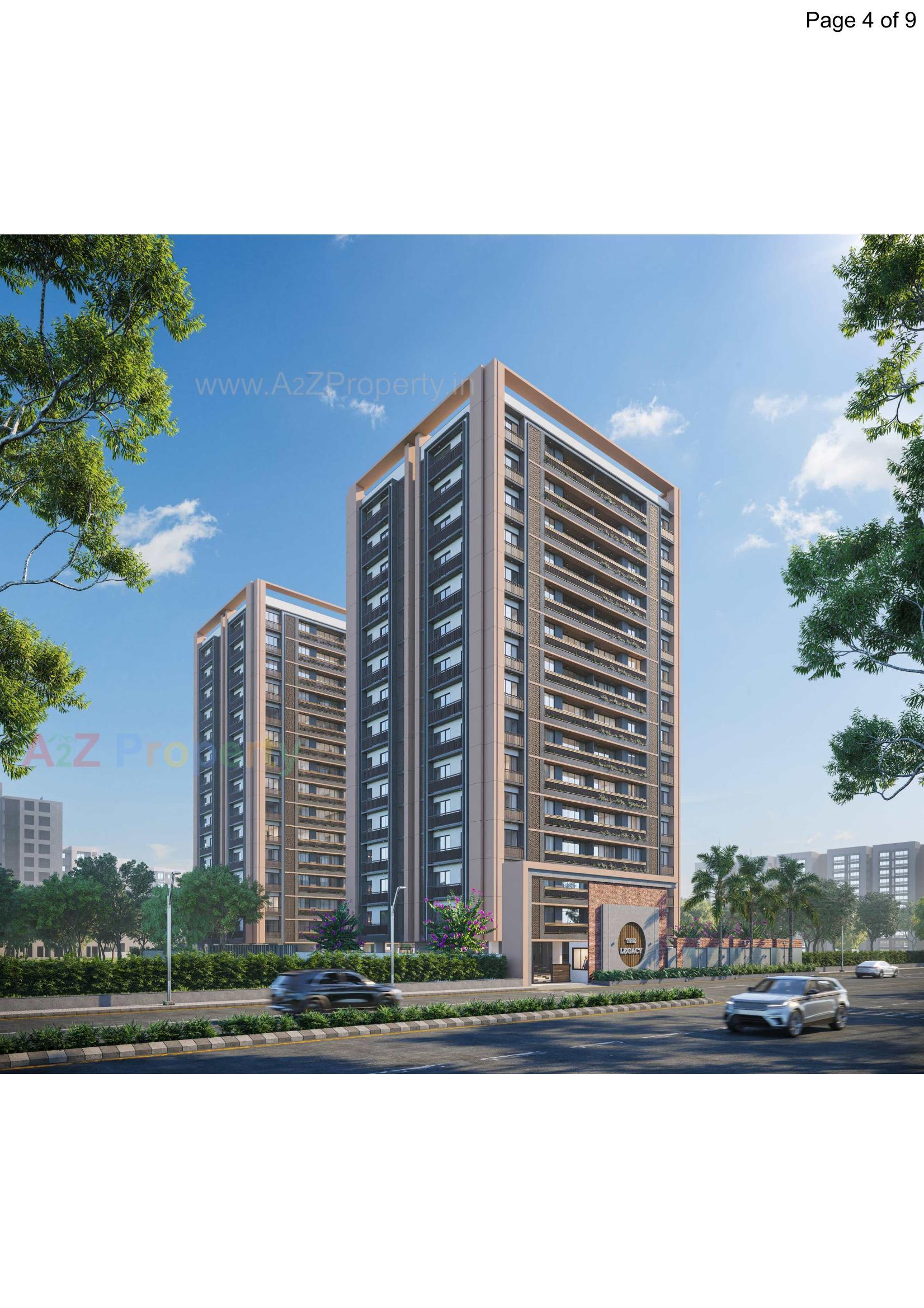 3D Elevation of real estate project The Legacy located at Jahangirabad, Surat, Gujarat