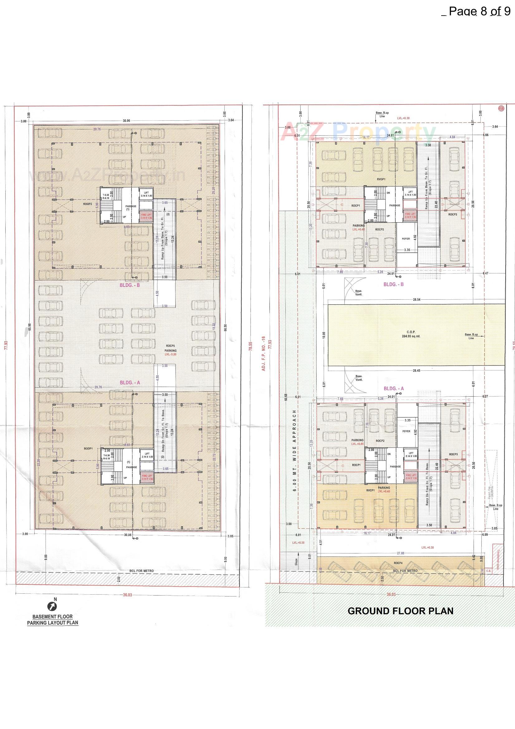 Layout of real estate project The Legacy located at Jahangirabad, Surat, Gujarat