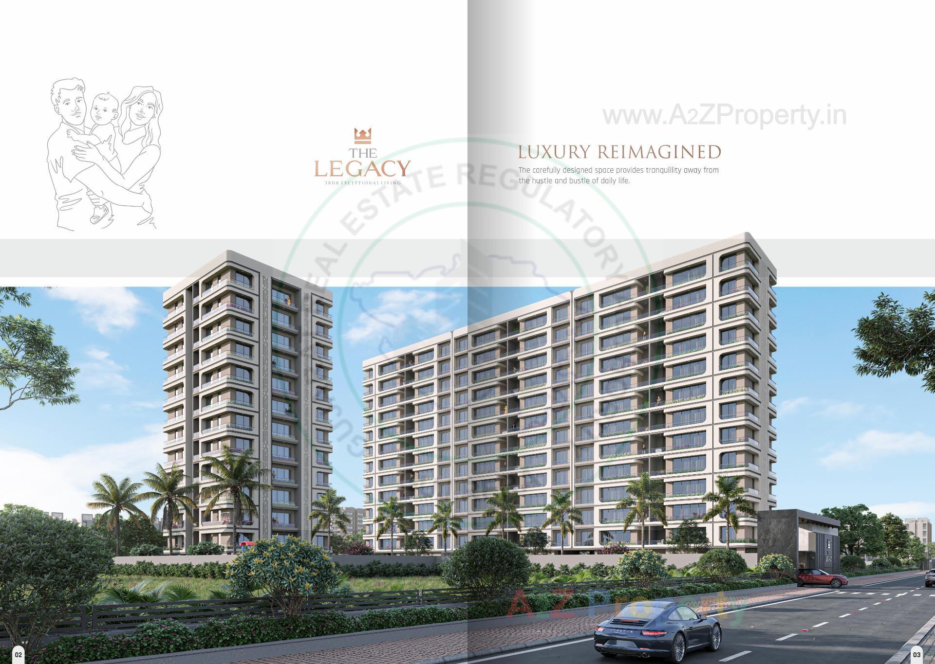 3D Elevation of real estate project The Legacy located at Abhava, Surat, Gujarat