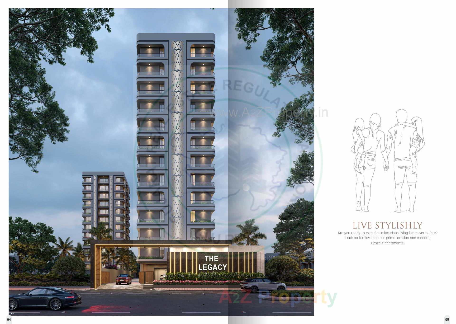 3D Elevation of real estate project The Legacy located at Abhava, Surat, Gujarat