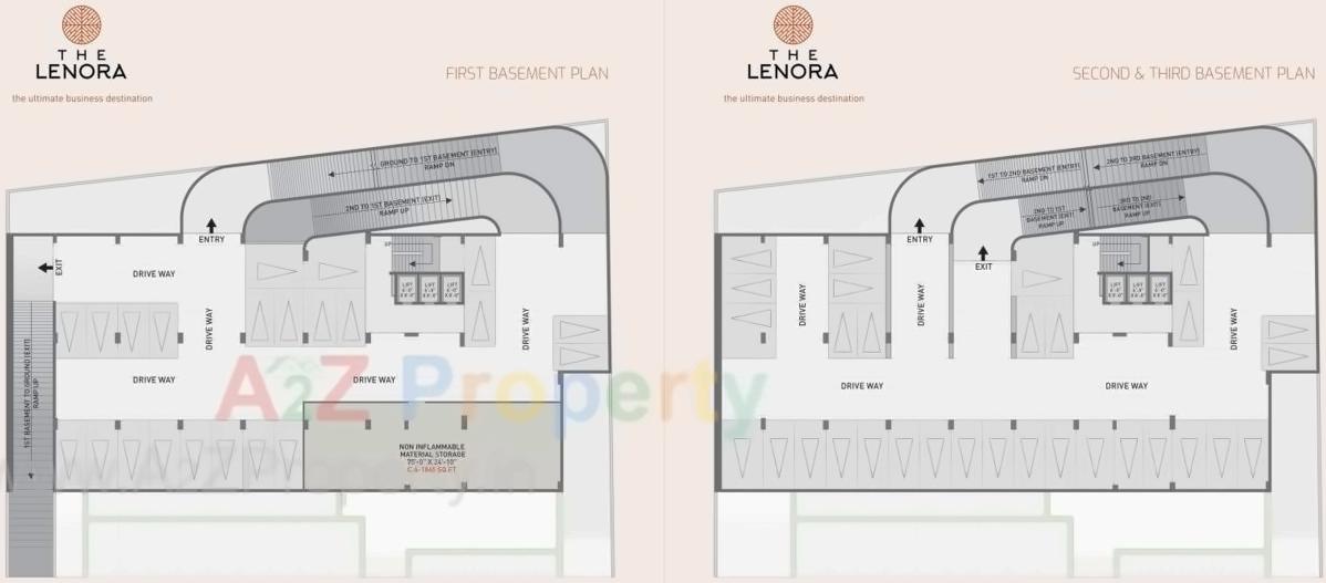 Layout of real estate project The Lenora located at Bharthana-vesu, Surat, Gujarat