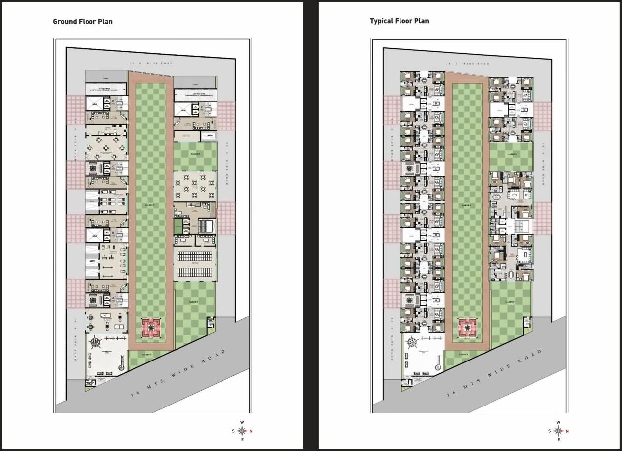Layout of real estate project The Majestic located at Althan, Surat, Gujarat
