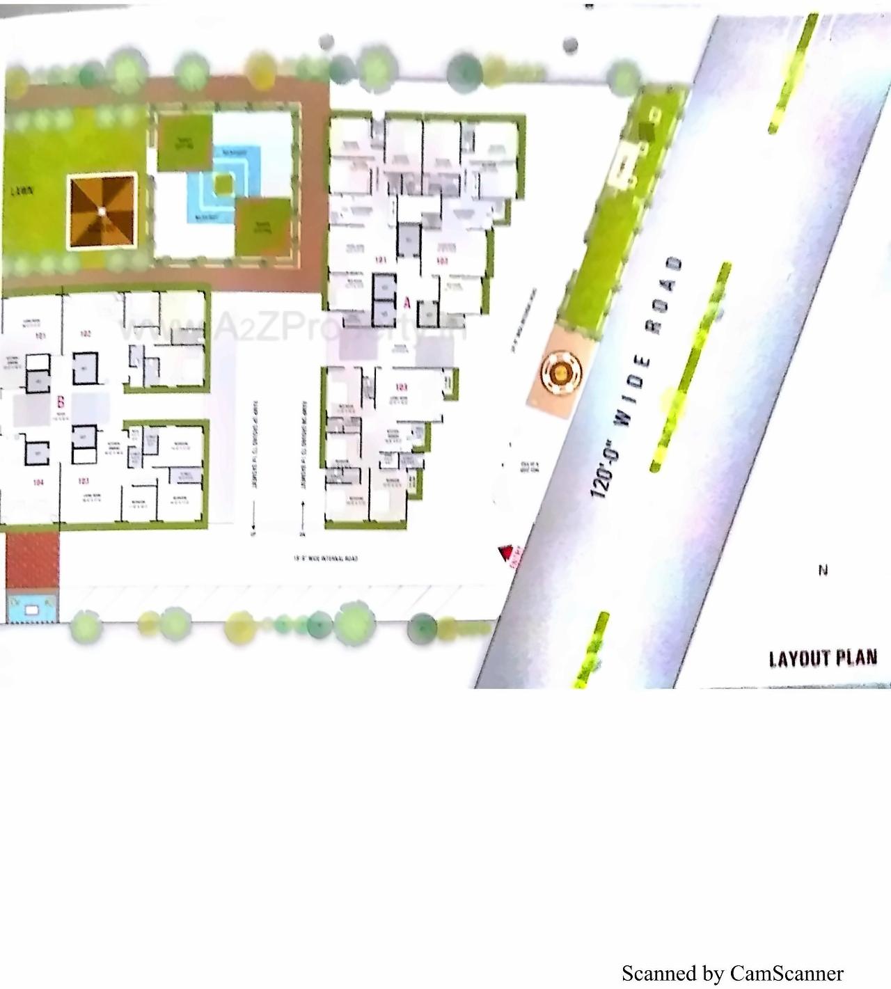 Layout of real estate project The Marina ( A,b ) located at Utran, Surat, Gujarat