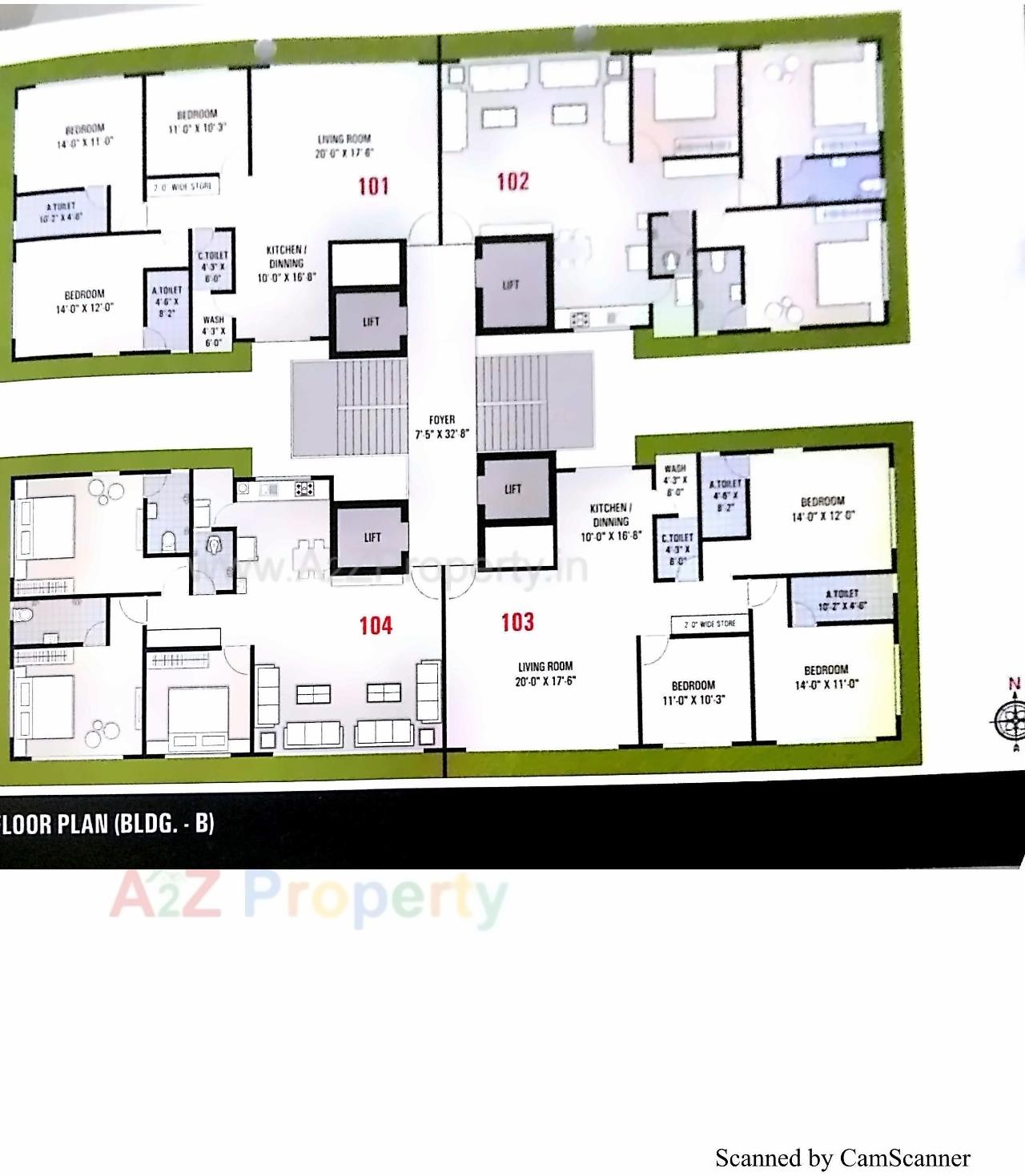 Layout of real estate project The Marina ( A,b ) located at Utran, Surat, Gujarat