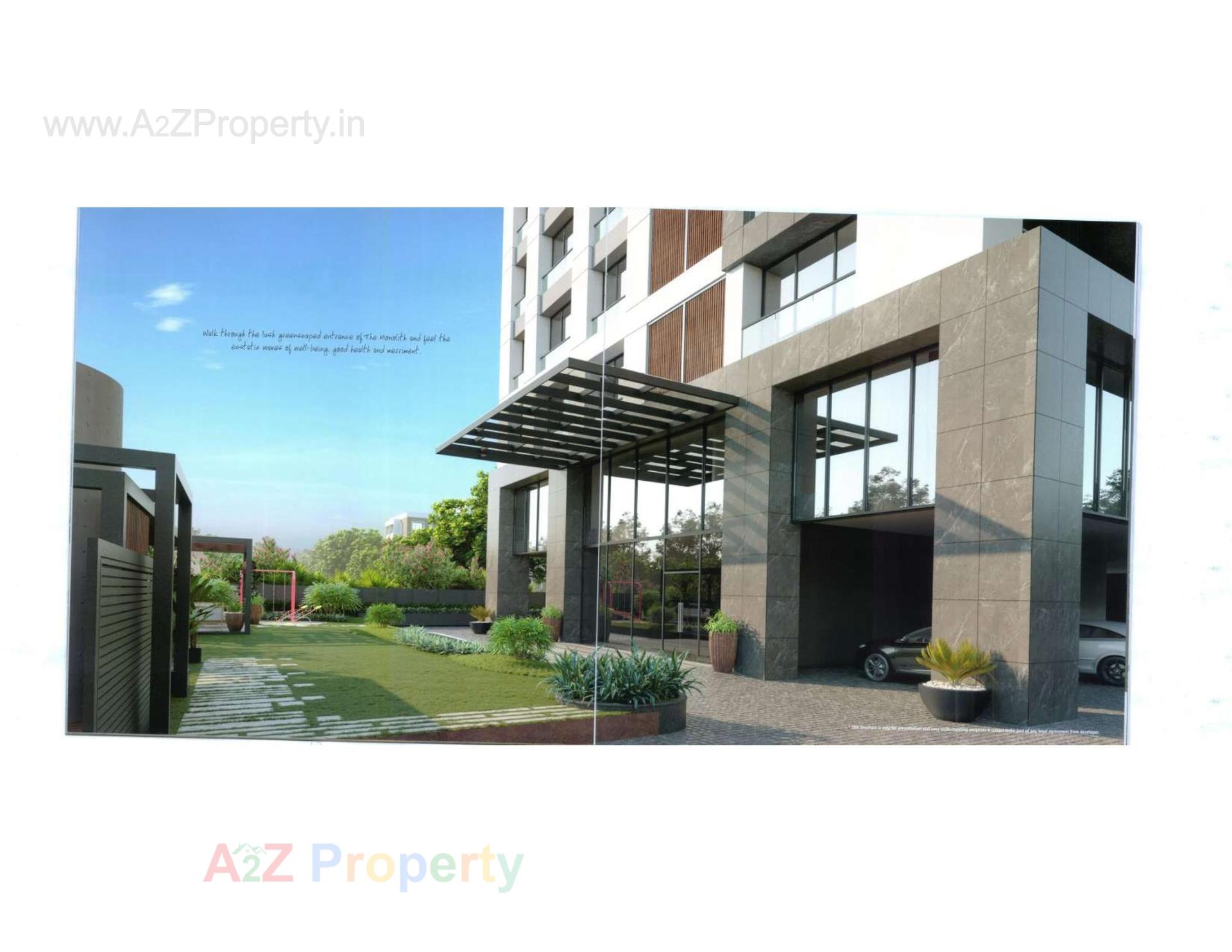 3D Elevation of real estate project The Monolith located at Vesu, Surat, Gujarat