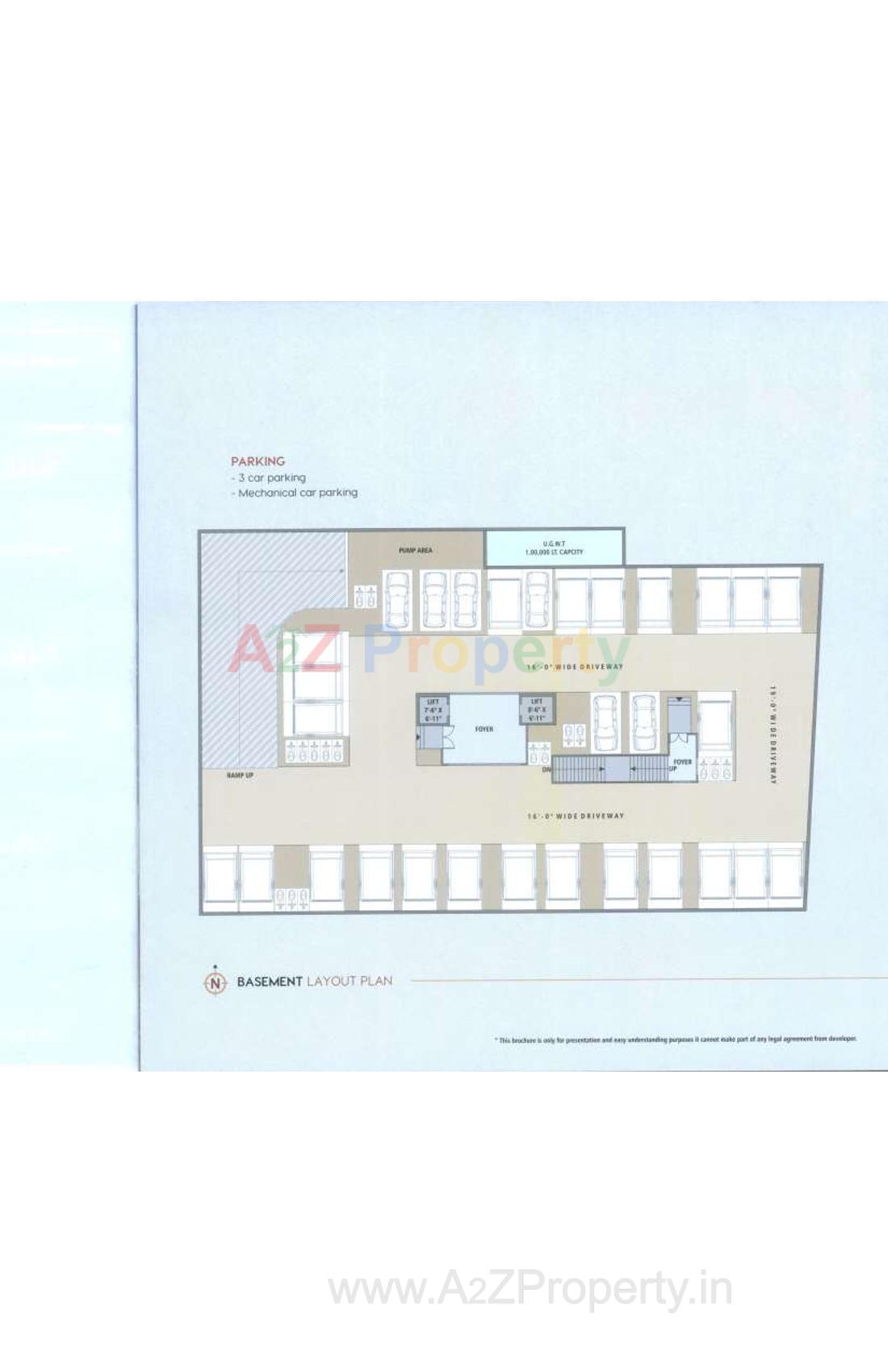 Layout of real estate project The Monolith located at Vesu, Surat, Gujarat